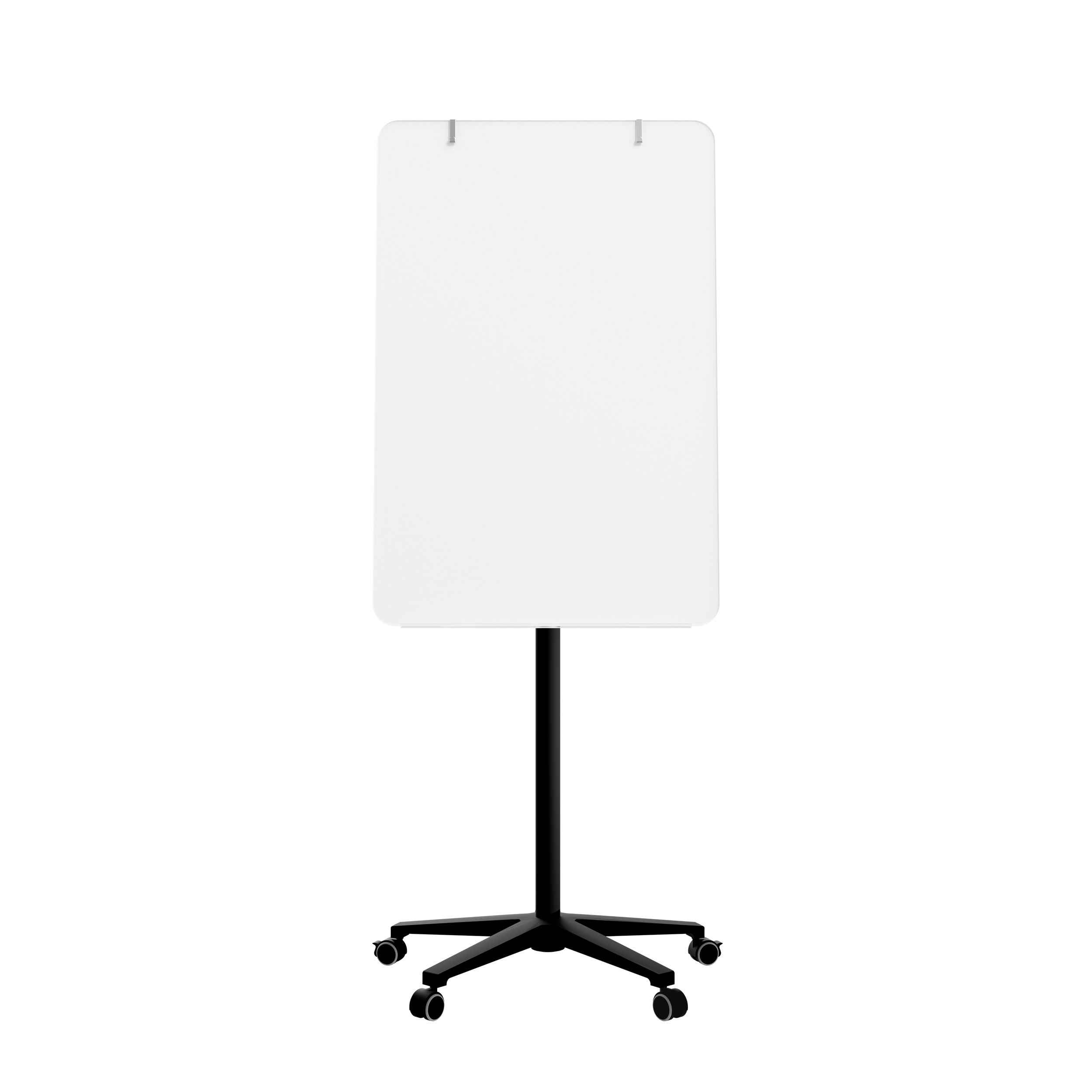 картинка Мобильная стеклянная маркерная доска MG Flipchart Base, цвет белый, ral 9003 от магазина MarkGlass