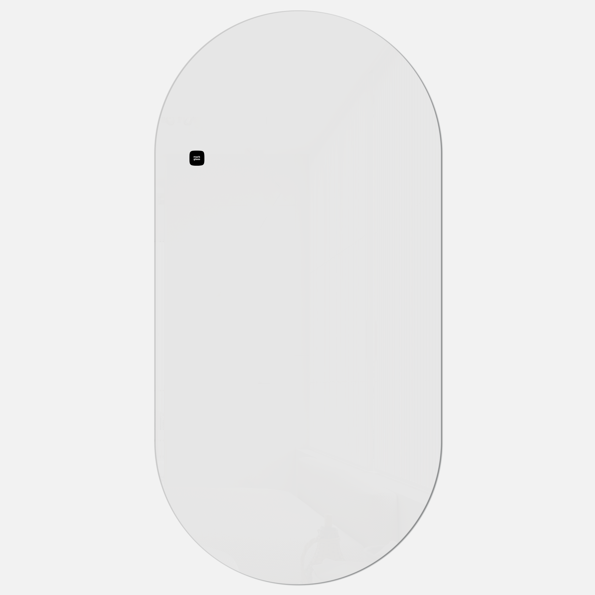 картинка Стеклянная магнитно-маркерная доска MG Oval, 60х120 см, цвет белый, ral 9003 от магазина MarkGlass