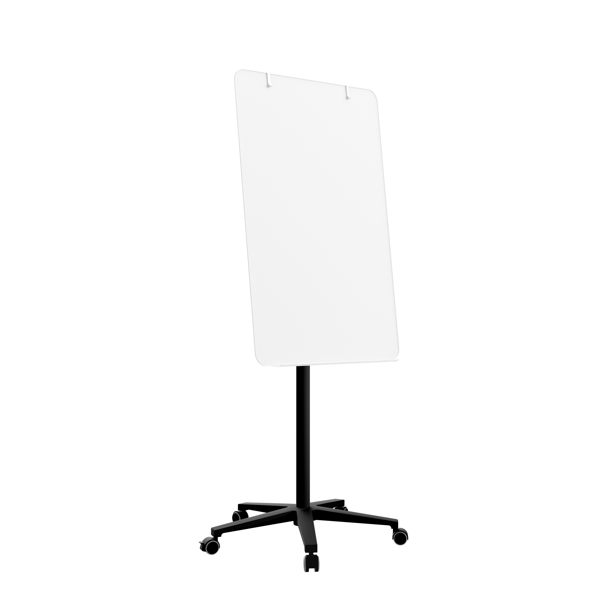 картинка Мобильная стеклянная маркерная доска MG Flipchart Base, цвет белый, ral 9003 от магазина MarkGlass