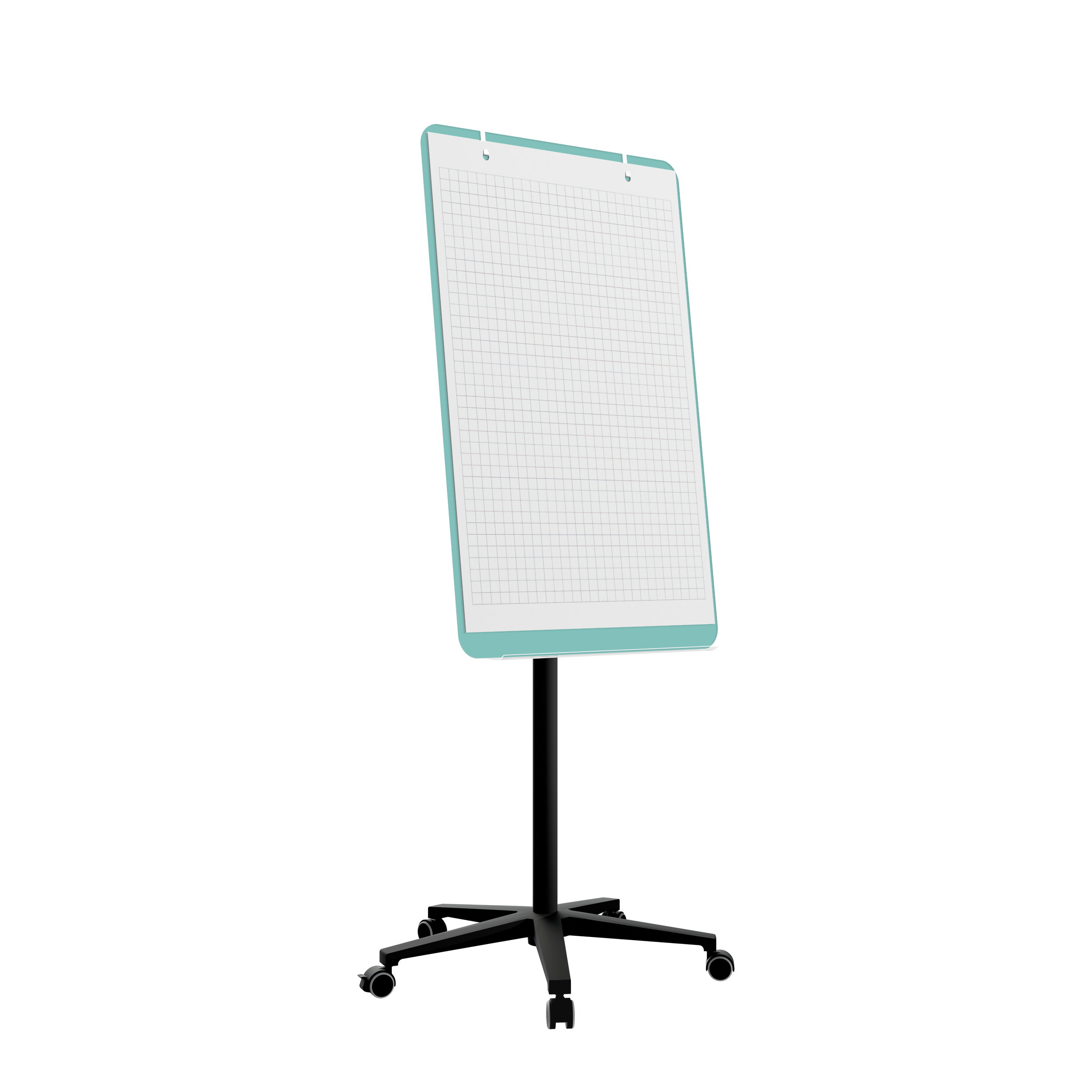 картинка Мобильная стеклянная маркерная доска MG Flipchart Base, цвет мятный , ral 6027 от магазина MarkGlass