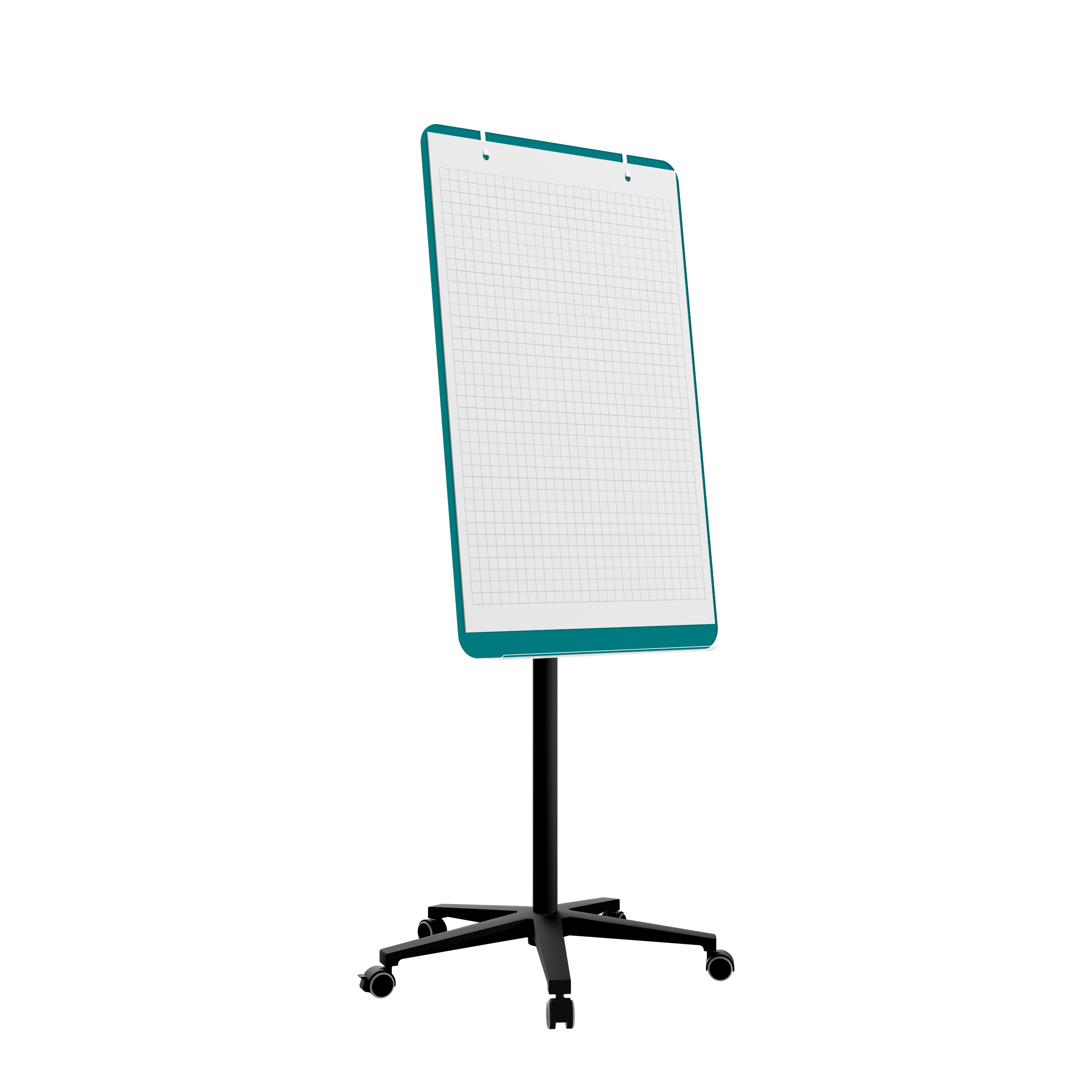картинка Мобильная стеклянная маркерная доска MG Flipchart Base, цвет бирюза, ral 5021 от магазина MarkGlass