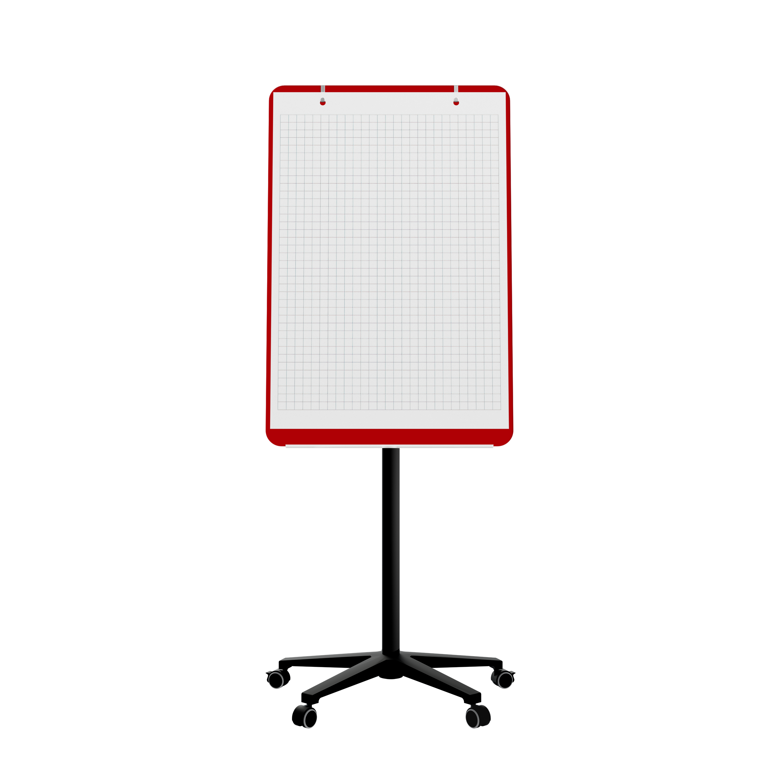 картинка Мобильная стеклянная маркерная доска MG Flipchart Base, цвет красный , ral 3001 от магазина MarkGlass