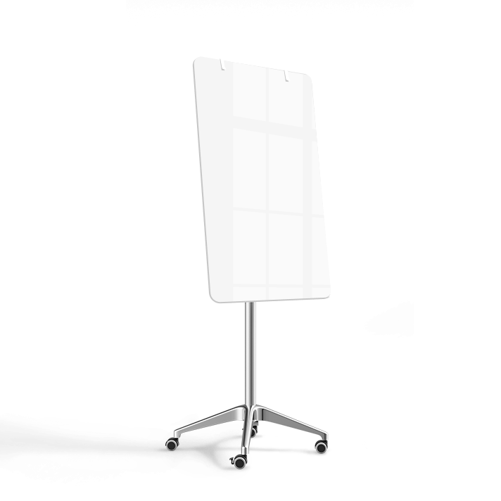 картинка Мобильная стеклянная маркерная доска MG Flipchart Lux, цвет белый, ral 9003 от магазина MarkGlass