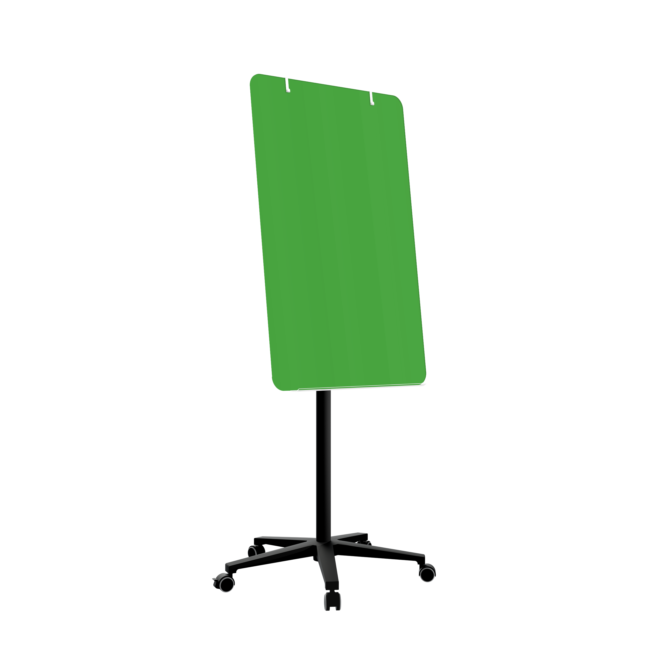 картинка Мобильная стеклянная маркерная доска MG Flipchart Base, цвет зеленый , ral 6018 от магазина MarkGlass
