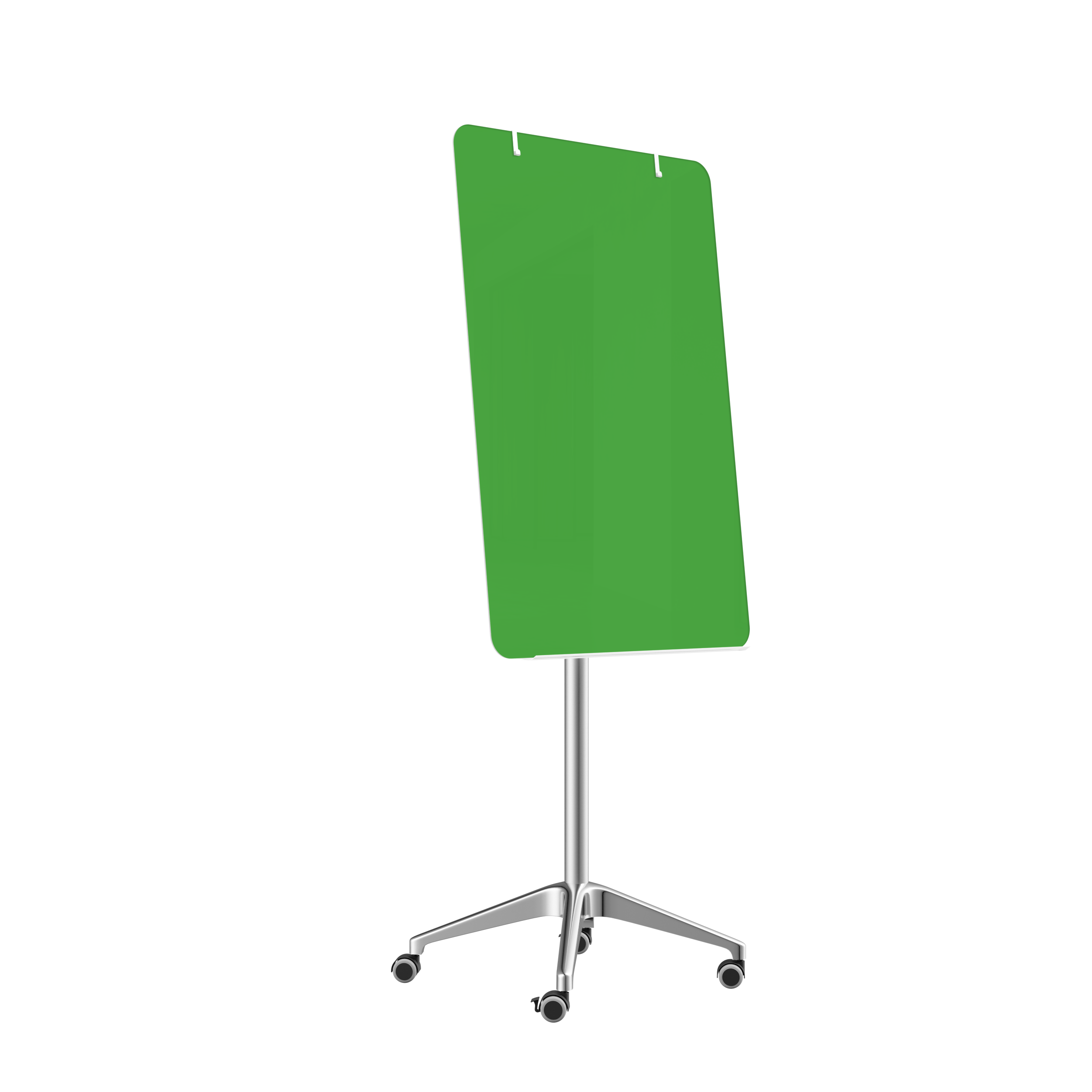 картинка Мобильная стеклянная маркерная доска MG Flipchart Lux, цвет зелёный, ral 6018 от магазина MarkGlass