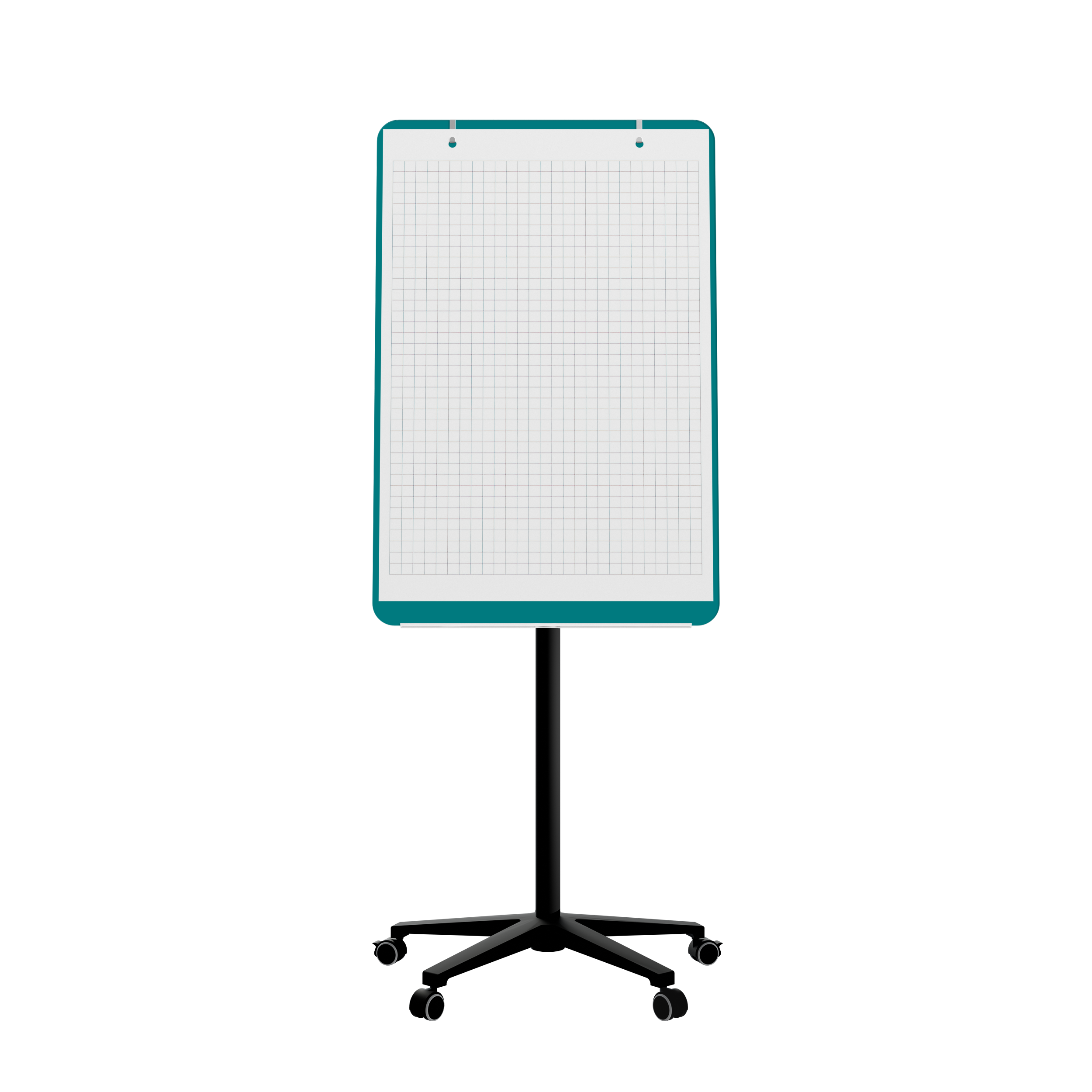 картинка Мобильная стеклянная маркерная доска MG Flipchart Base, цвет бирюза, ral 5021 от магазина MarkGlass