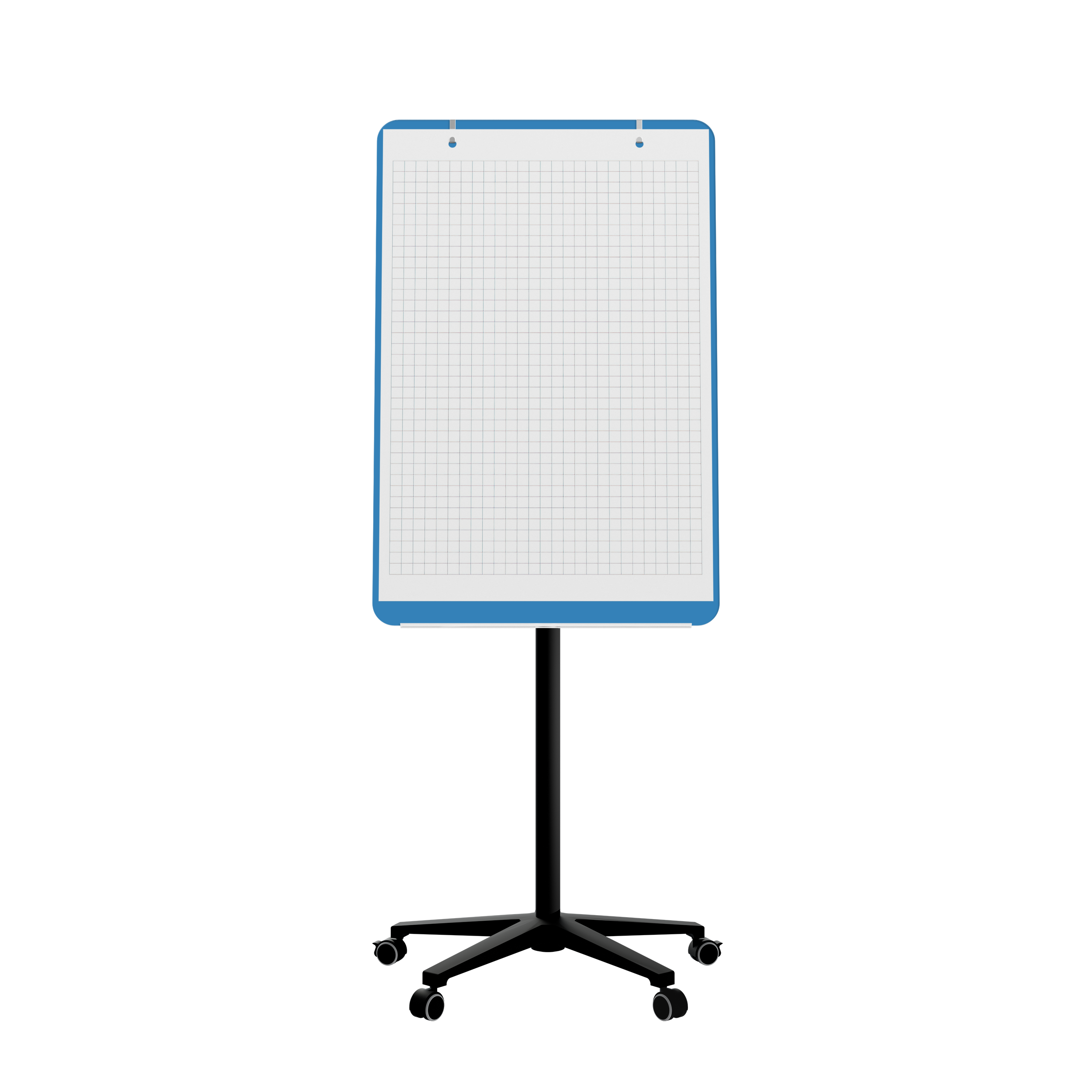 картинка Мобильная стеклянная маркерная доска MG Flipchart Base, цвет голубой , ral 5012 от магазина MarkGlass