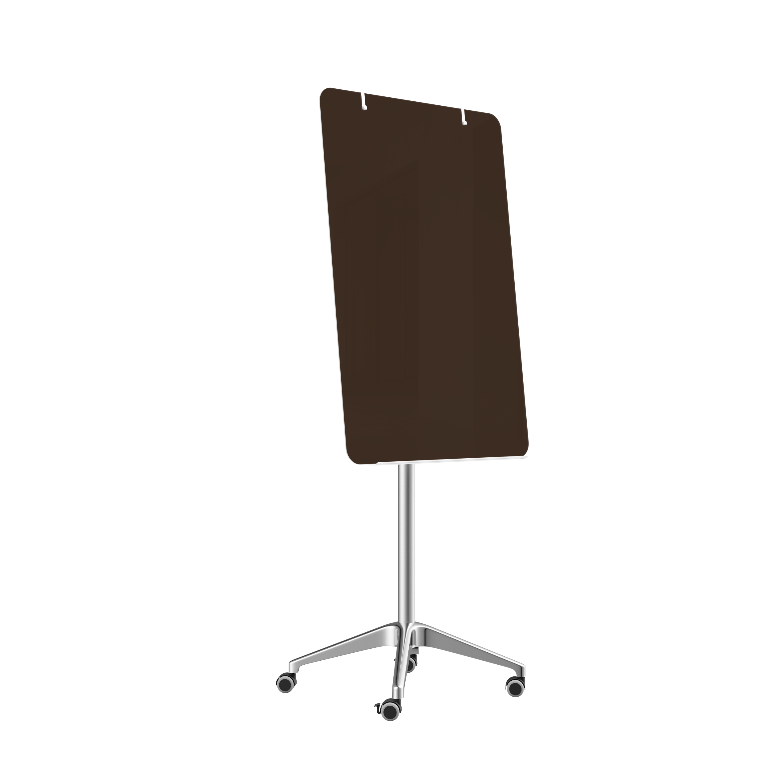 картинка Мобильная стеклянная маркерная доска MG Flipchart Lux, цвет шоколад, ral 8014 от магазина MarkGlass