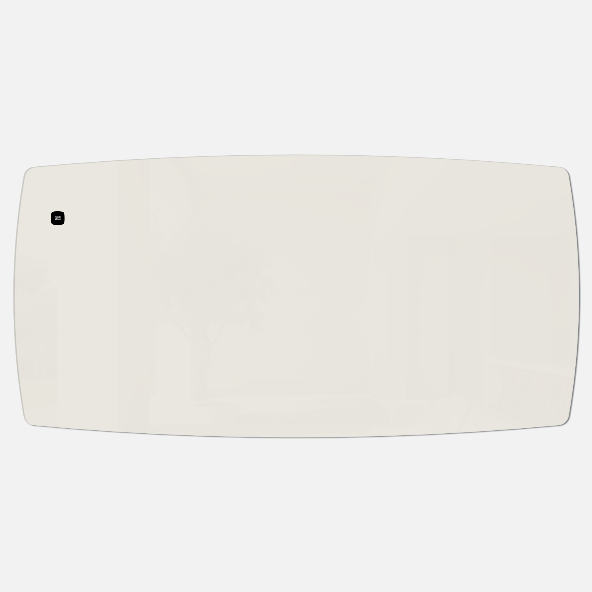 картинка Стеклянная магнитно-маркерная доска MG Plump, 100х200 см, цвет топленое молоко, ral 9001 от магазина MarkGlass