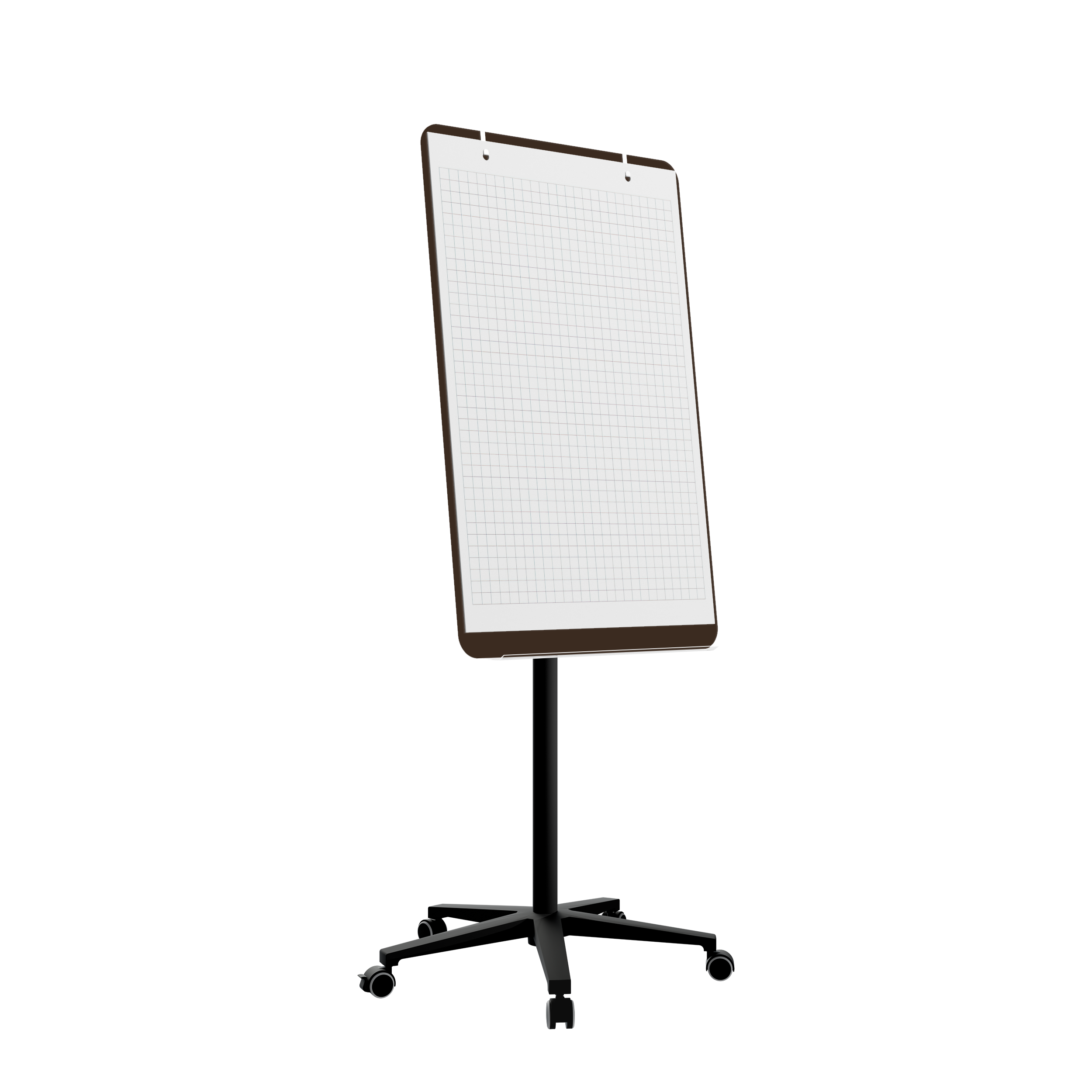 картинка Мобильная стеклянная маркерная доска MG Flipchart Base, цвет шоколад, ral 8014 от магазина MarkGlass