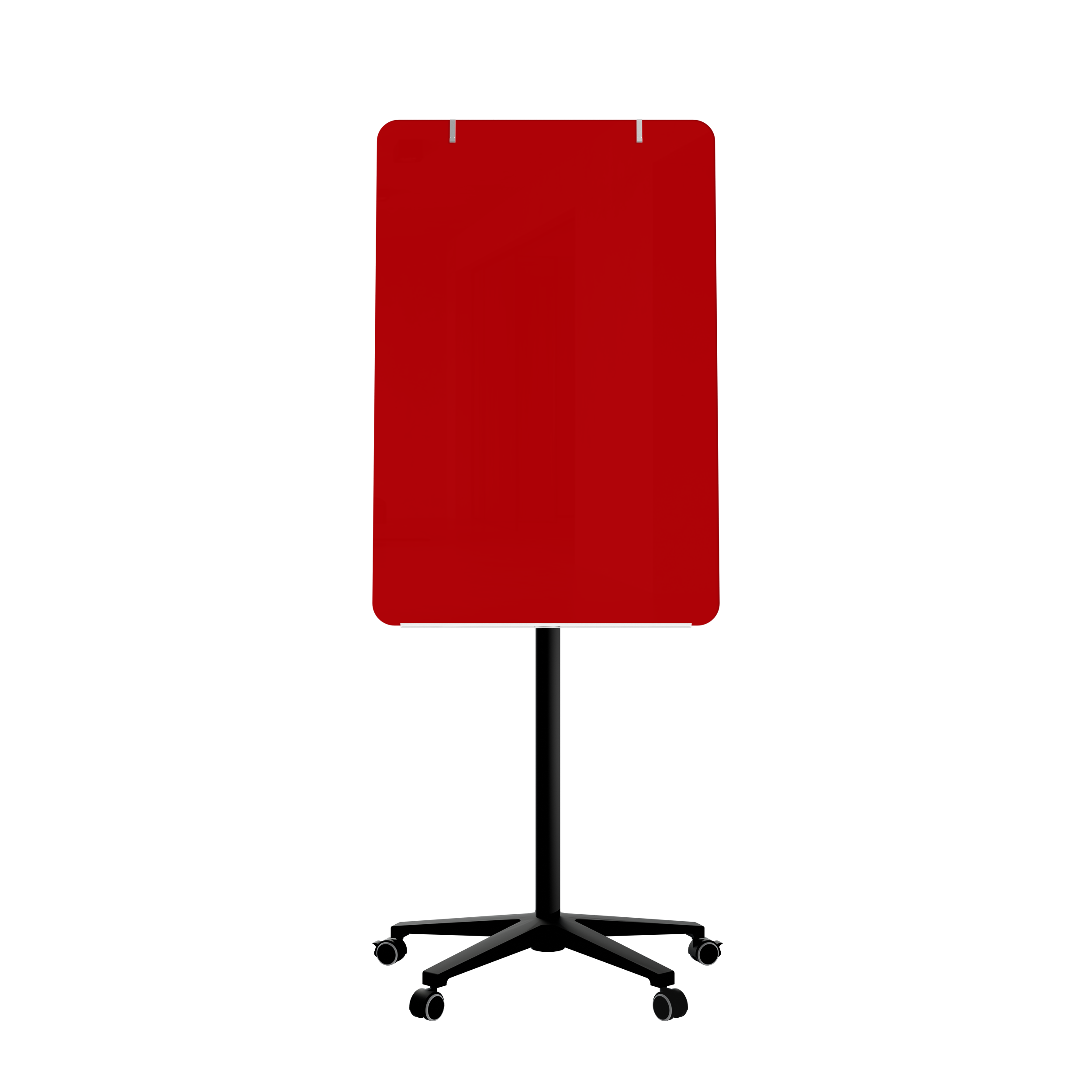 картинка Мобильная стеклянная маркерная доска MG Flipchart Base, цвет красный , ral 3001 от магазина MarkGlass