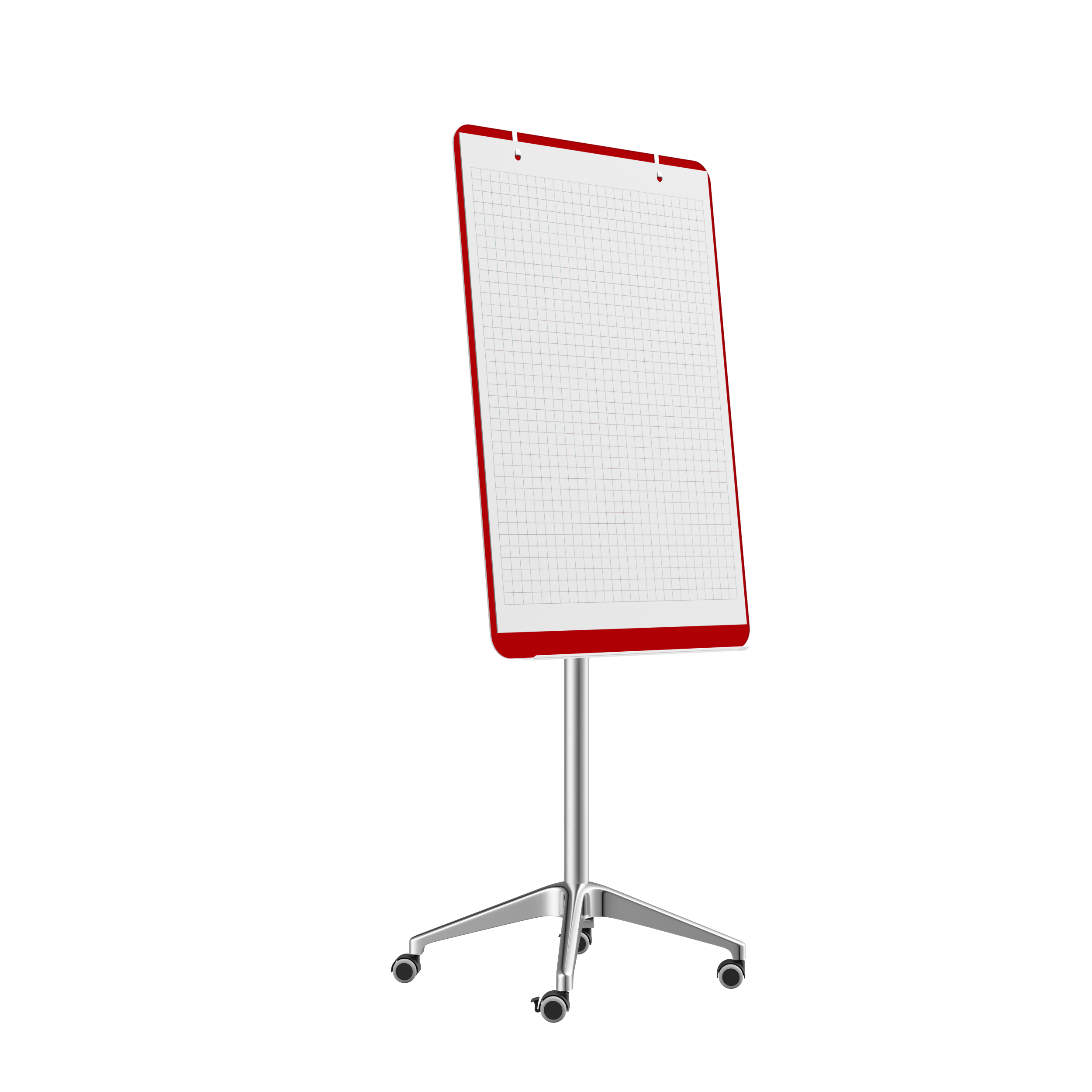 картинка Мобильная стеклянная маркерная доска MG Flipchart Lux, цвет красный, ral 3001 от магазина MarkGlass