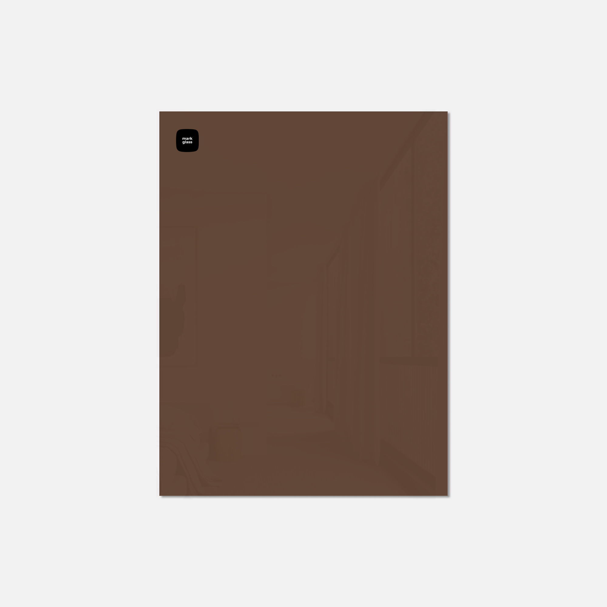 картинка Стеклянная магнитно-маркерная доска MG BASIC, 45х60 см, цвет какао от магазина MarkGlass