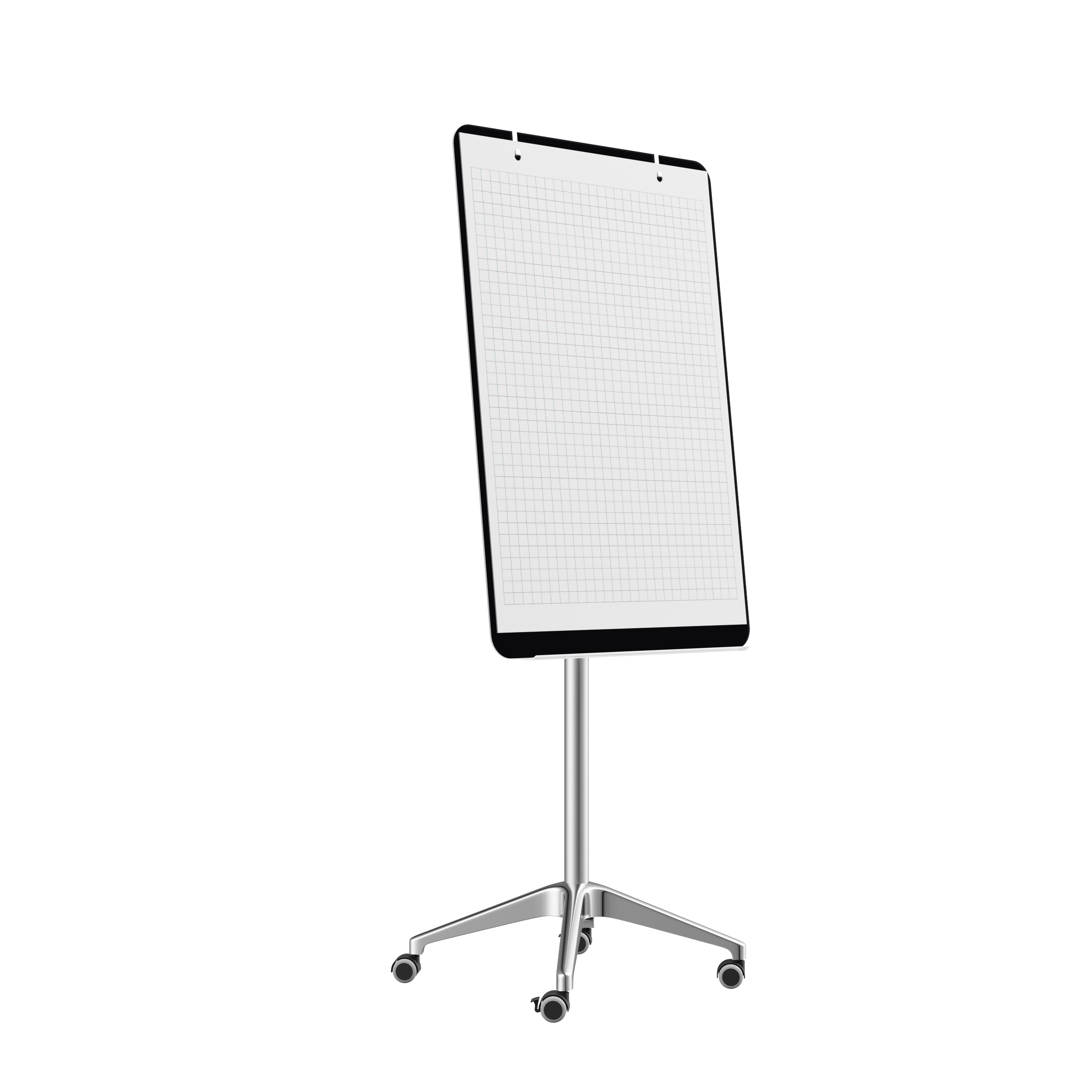 картинка Мобильная стеклянная маркерная доска MG Flipchart Lux, цвет чёрный, ral 9005 от магазина MarkGlass