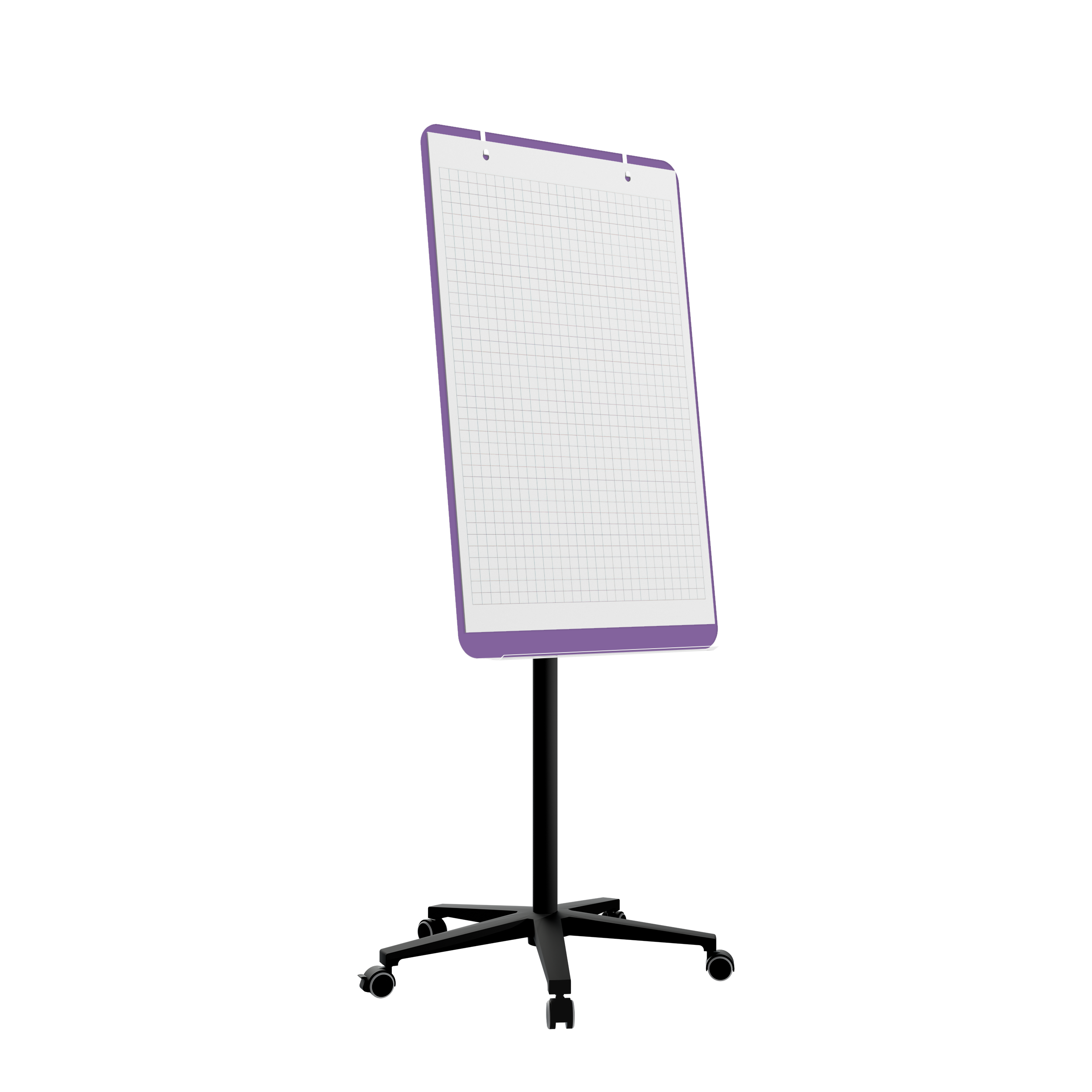 картинка Мобильная стеклянная маркерная доска MG Flipchart Base, цвет фиолетовый , ral 4005 от магазина MarkGlass
