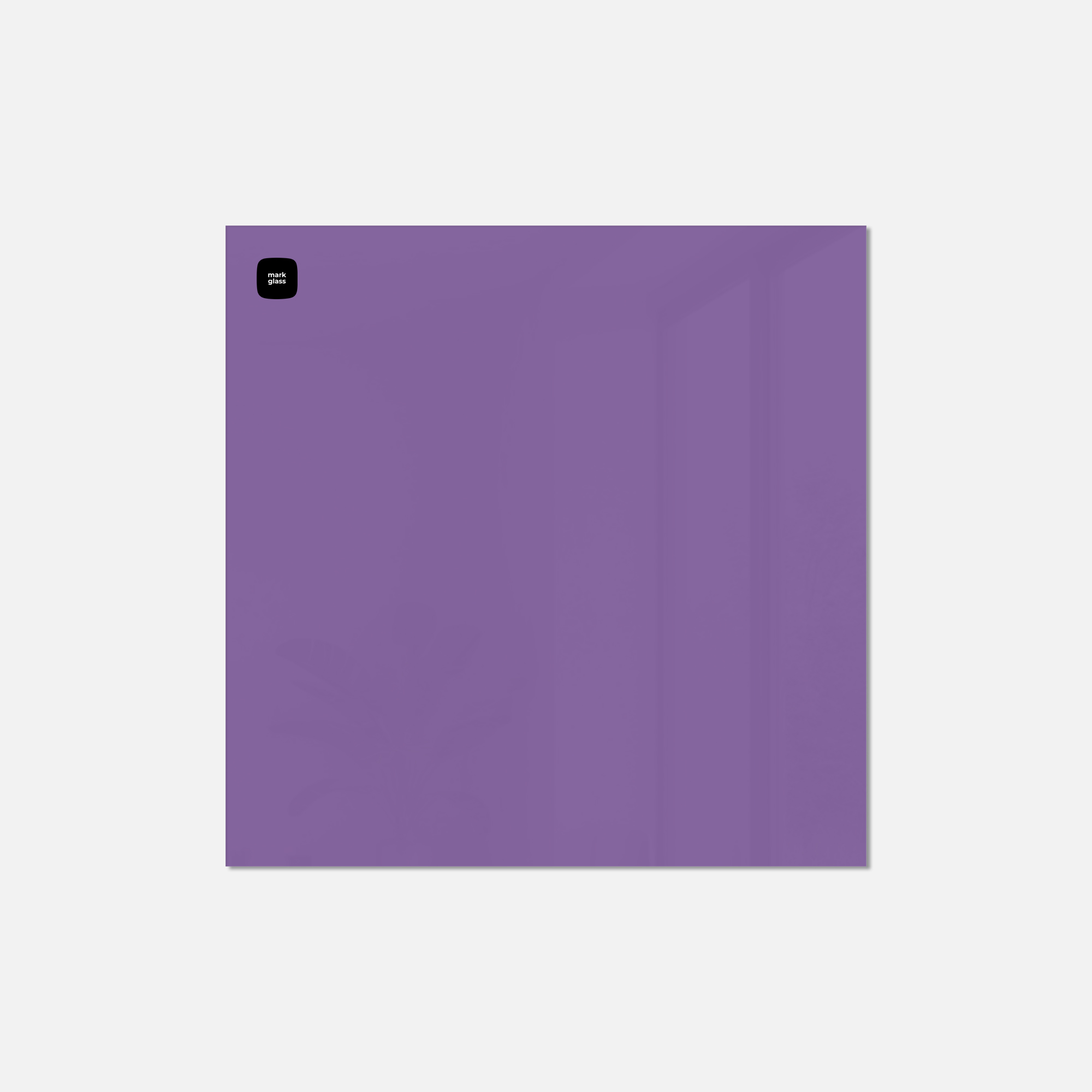 Стеклянная магнитно-маркерная доска MG BASIC, 50х50 см, цвет фиолетовый, ral 4005