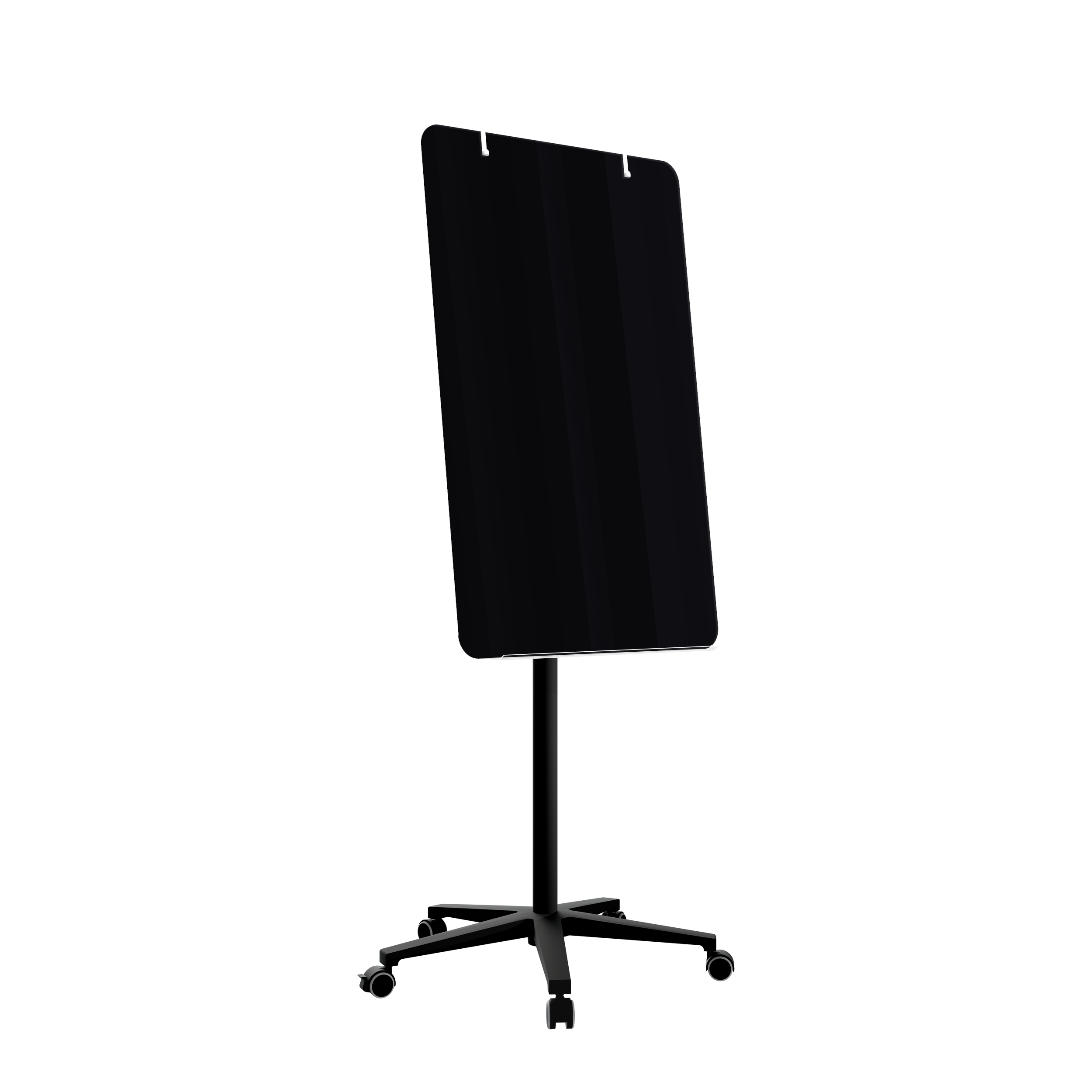 картинка Мобильная стеклянная маркерная доска MG Flipchart Base, цвет черный, ral 9005 от магазина MarkGlass
