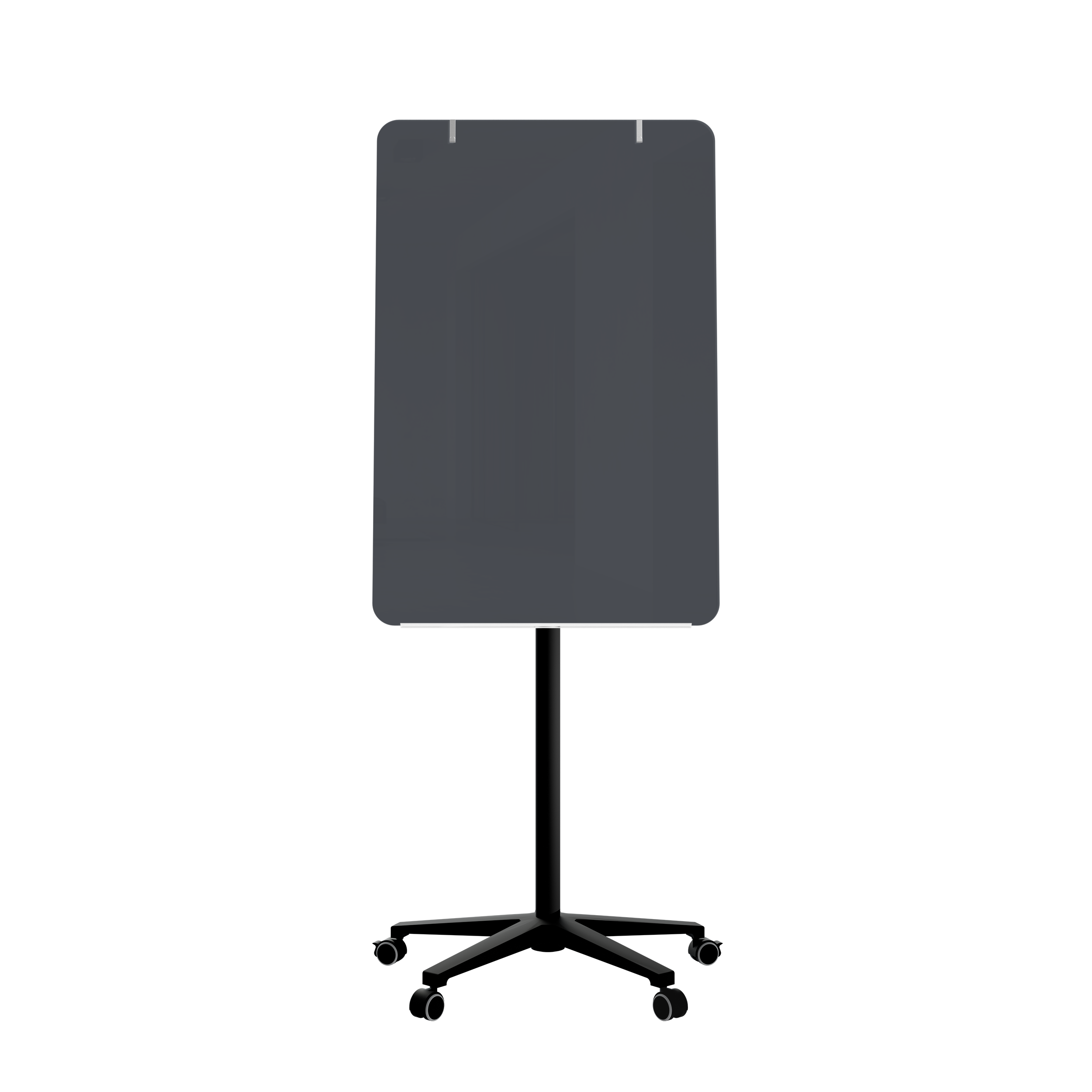 картинка Мобильная стеклянная маркерная доска MG Flipchart Base, цвет темно-серый , ral 7024 от магазина MarkGlass