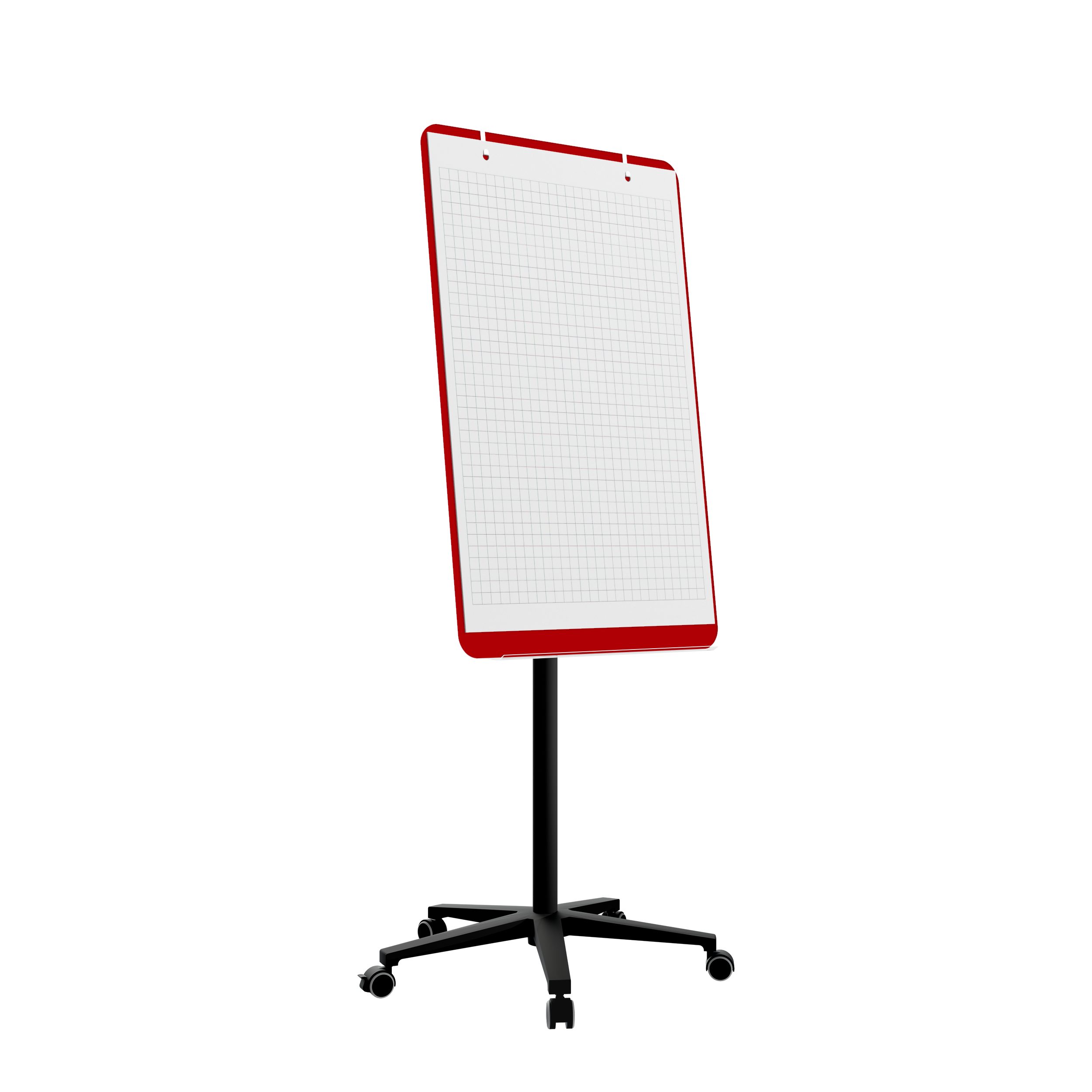 картинка Мобильная стеклянная маркерная доска MG Flipchart Base, цвет красный , ral 3001 от магазина MarkGlass