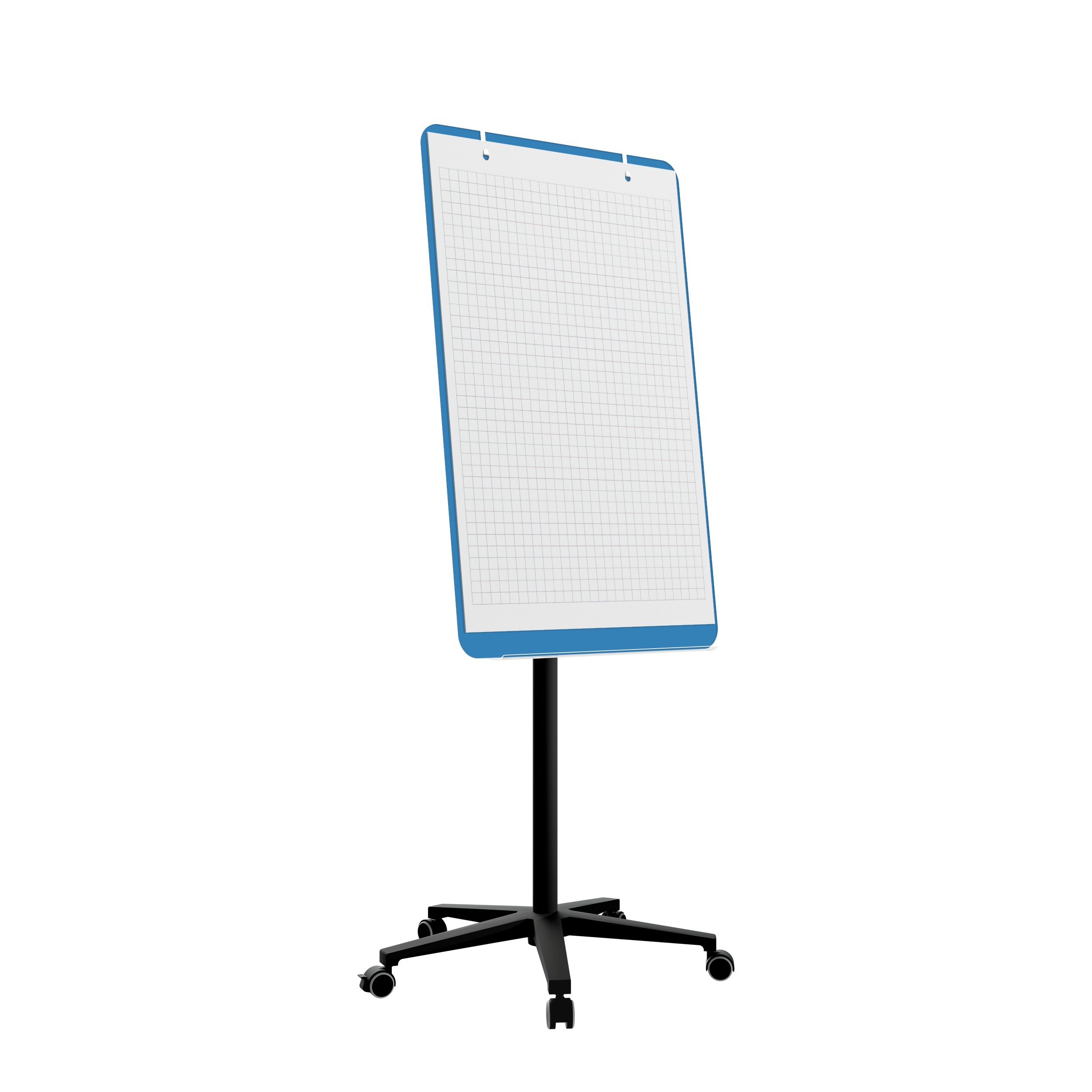 картинка Мобильная стеклянная маркерная доска MG Flipchart Base, цвет голубой , ral 5012 от магазина MarkGlass