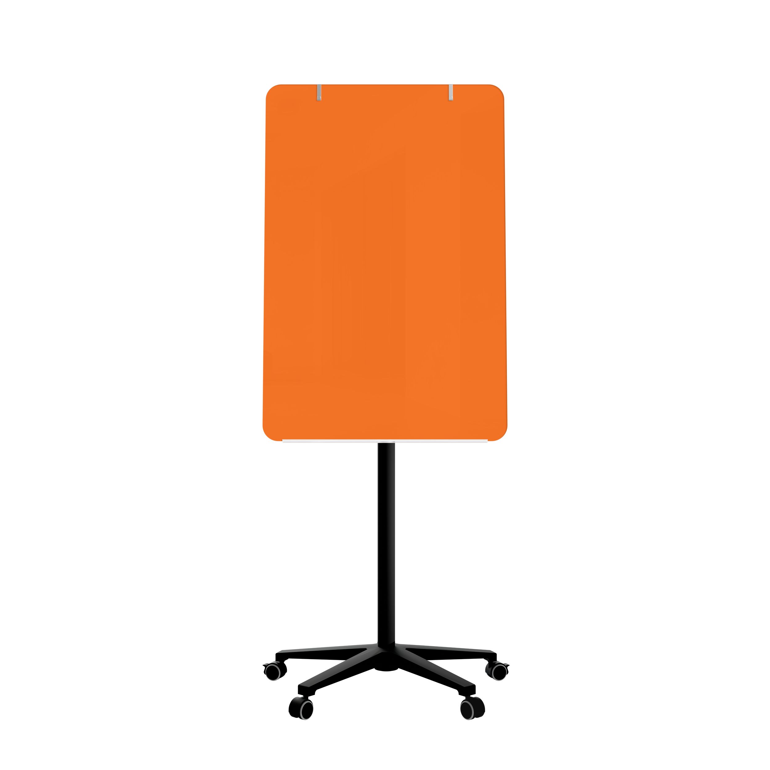 картинка Мобильная стеклянная маркерная доска MG Flipchart Base, цвет оранжевый , ral 2008 от магазина MarkGlass