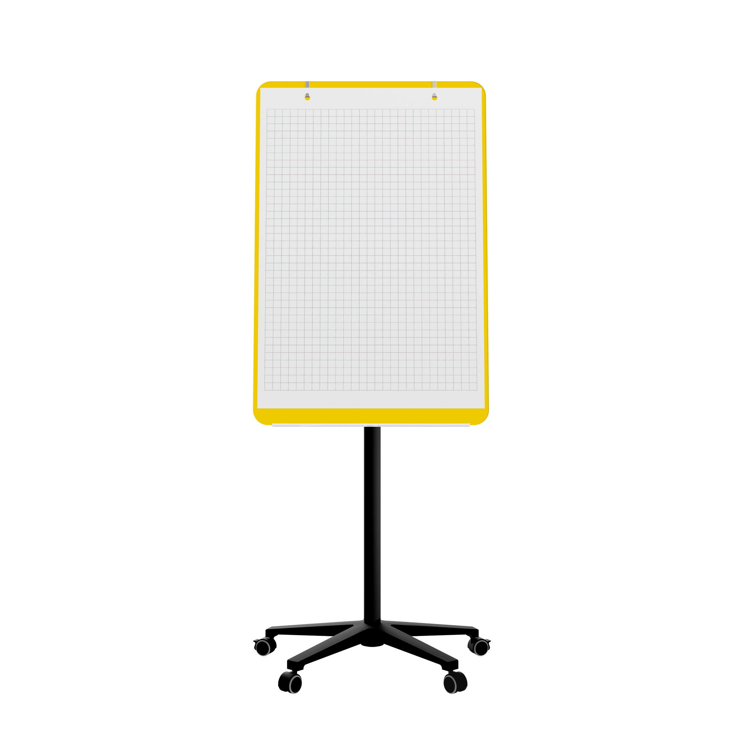 картинка Мобильная стеклянная маркерная доска MG Flipchart Base, цвет желтый, ral 1023 от магазина MarkGlass