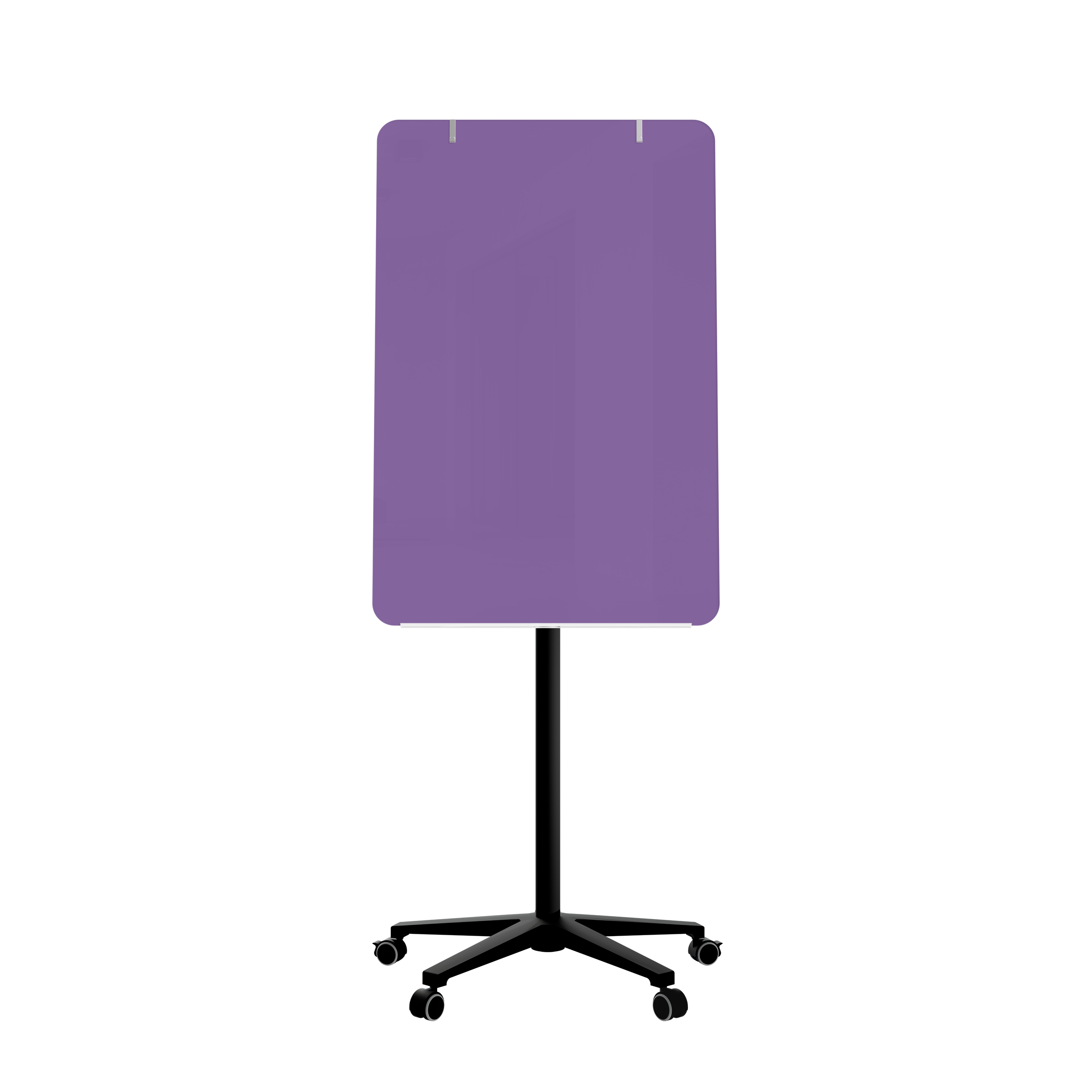 картинка Мобильная стеклянная маркерная доска MG Flipchart Base, цвет фиолетовый , ral 4005 от магазина MarkGlass