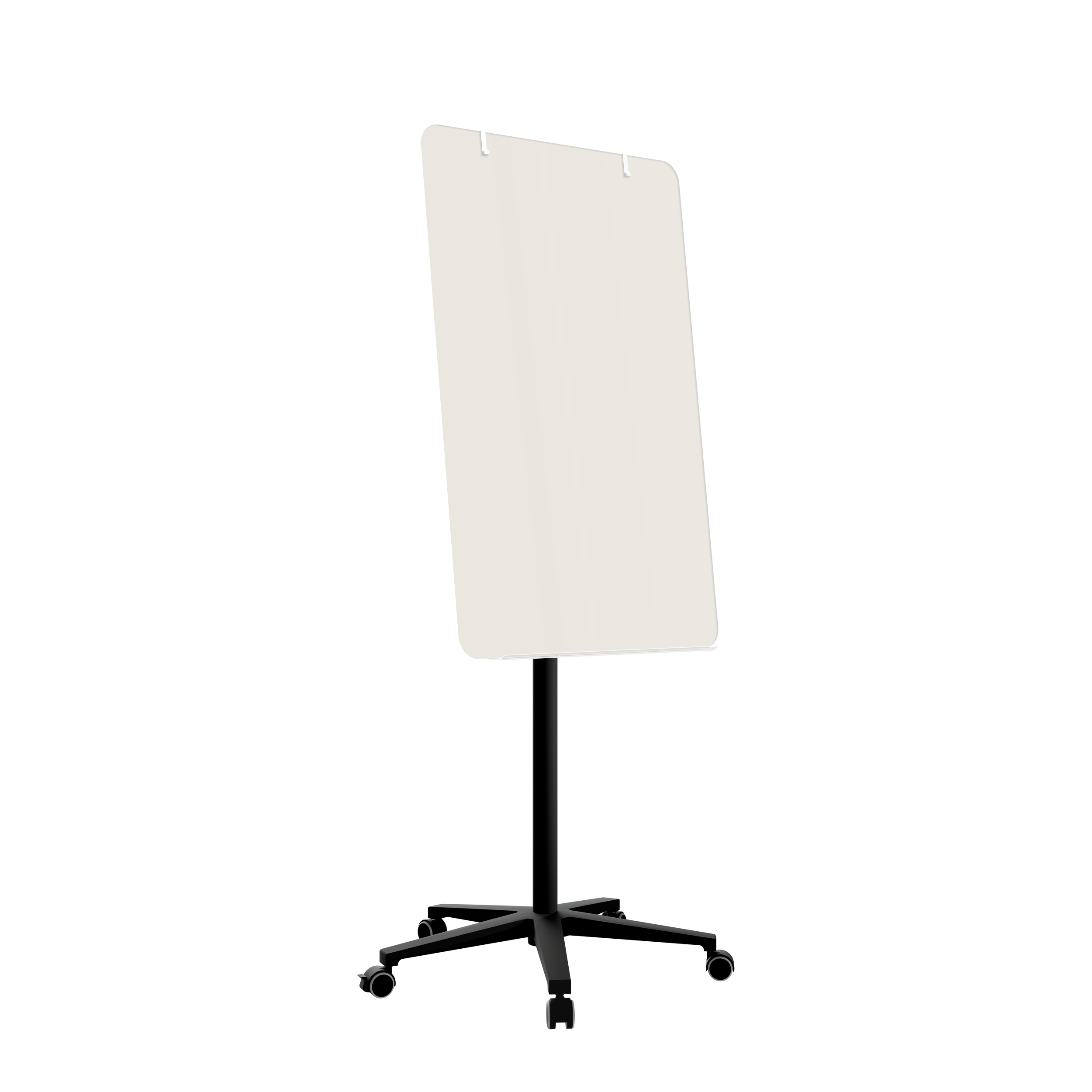 картинка Мобильная стеклянная маркерная доска MG Flipchart Base, цвет топленое молоко , ral 9001 от магазина MarkGlass