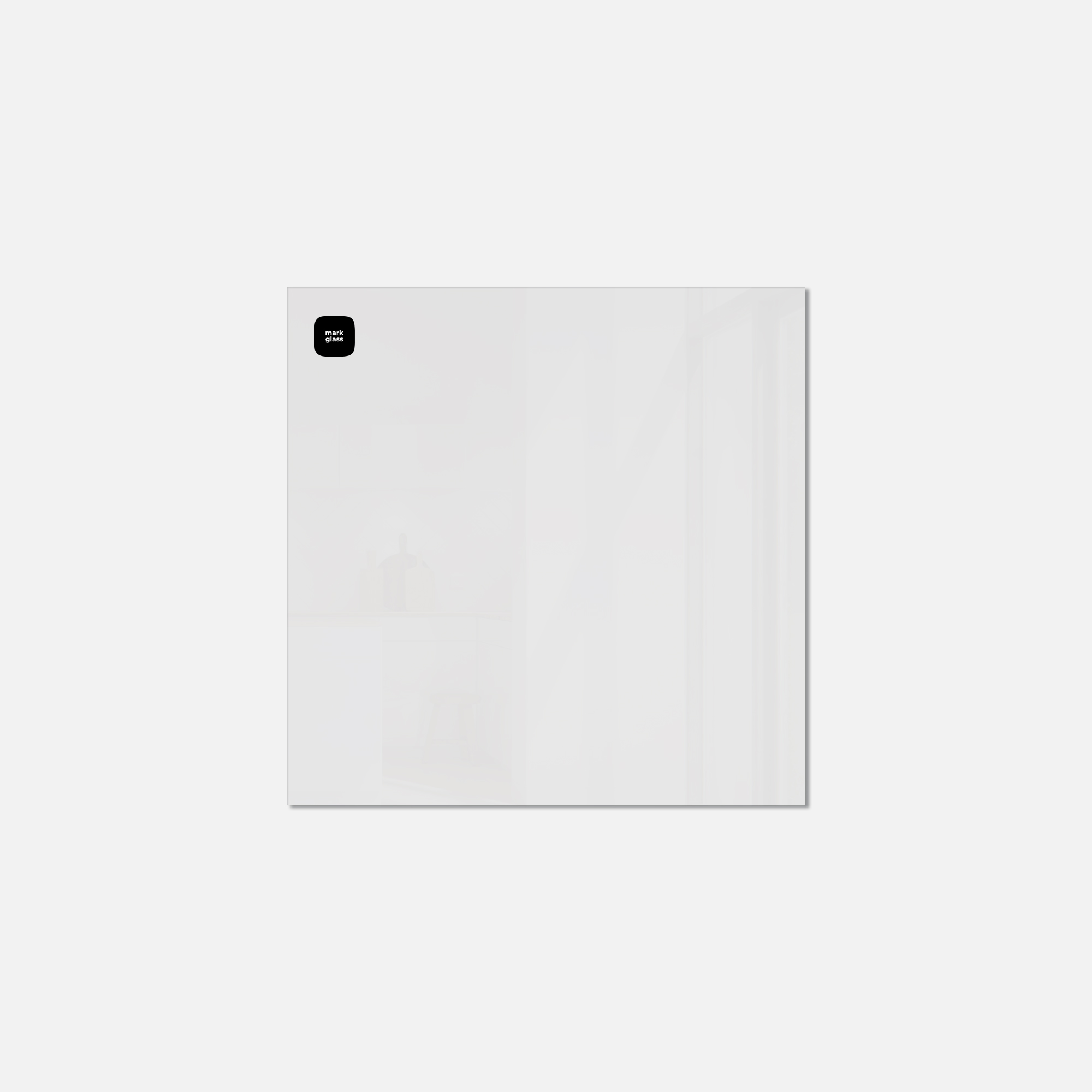 Стеклянная магнитно-маркерная доска MG BASIC, 45х45 см, цвет белый, ral 9003