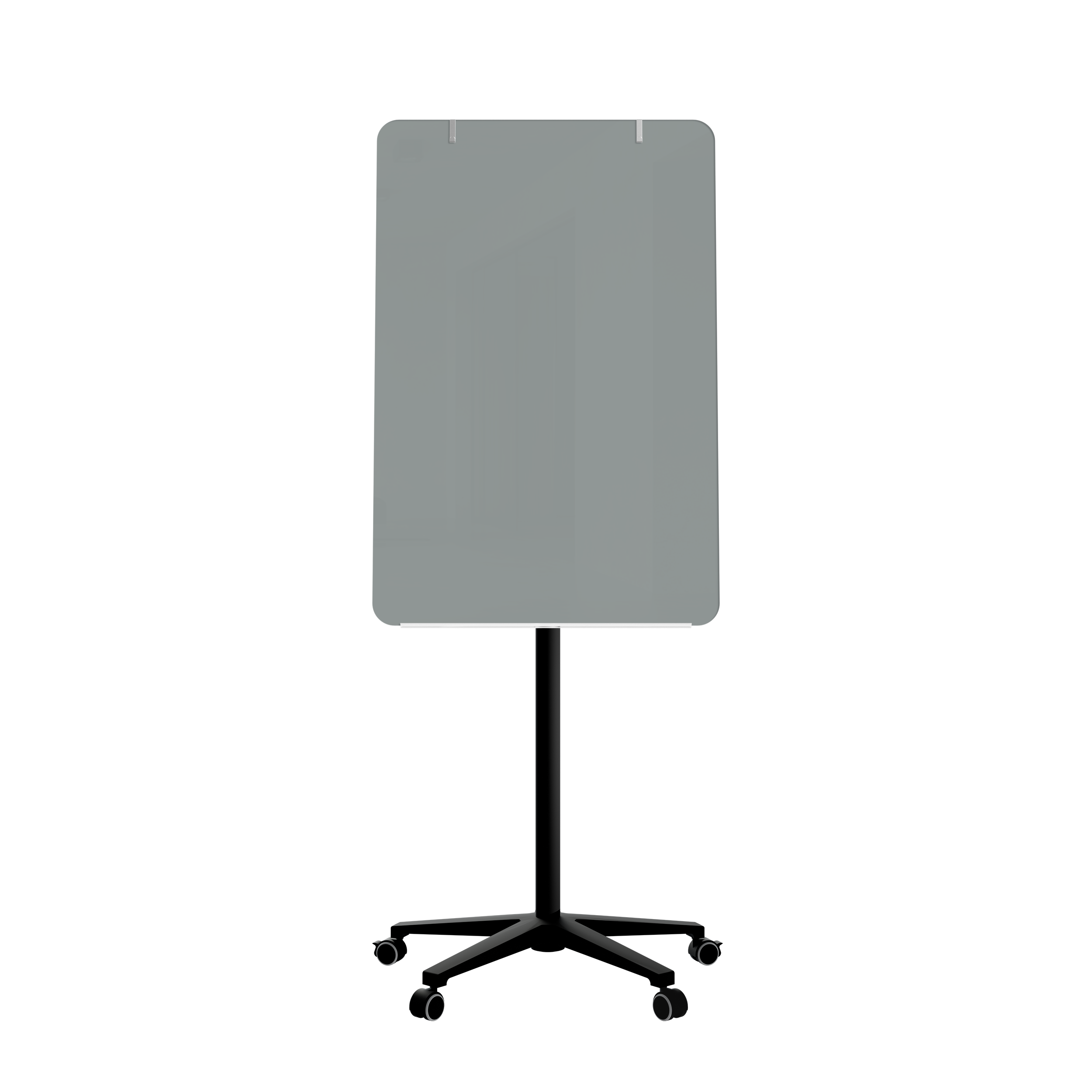 картинка Мобильная стеклянная маркерная доска MG Flipchart Base, цвет светло-серый , ral 7042 от магазина MarkGlass