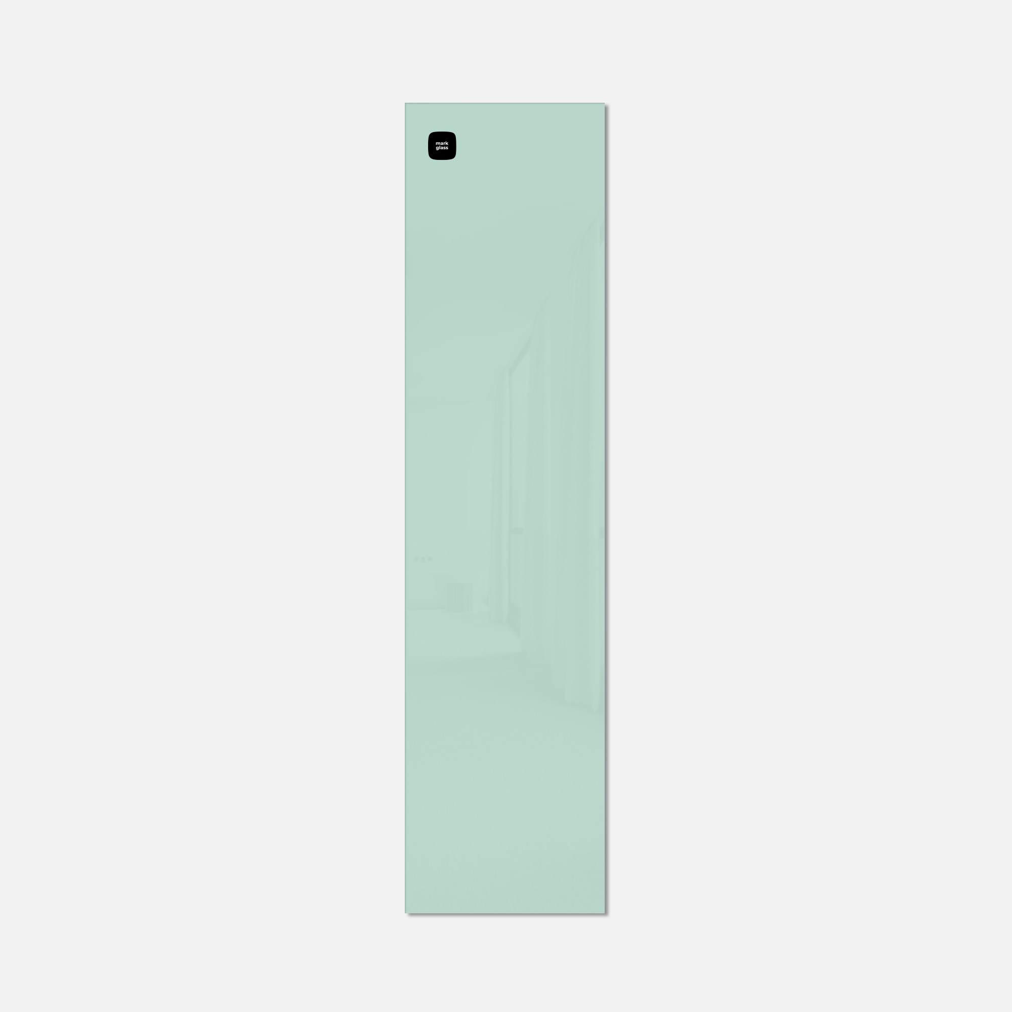 картинка Стеклянная магнитно-маркерная доска MG BASIC, 20х80 см, свежесть ментола от магазина MarkGlass