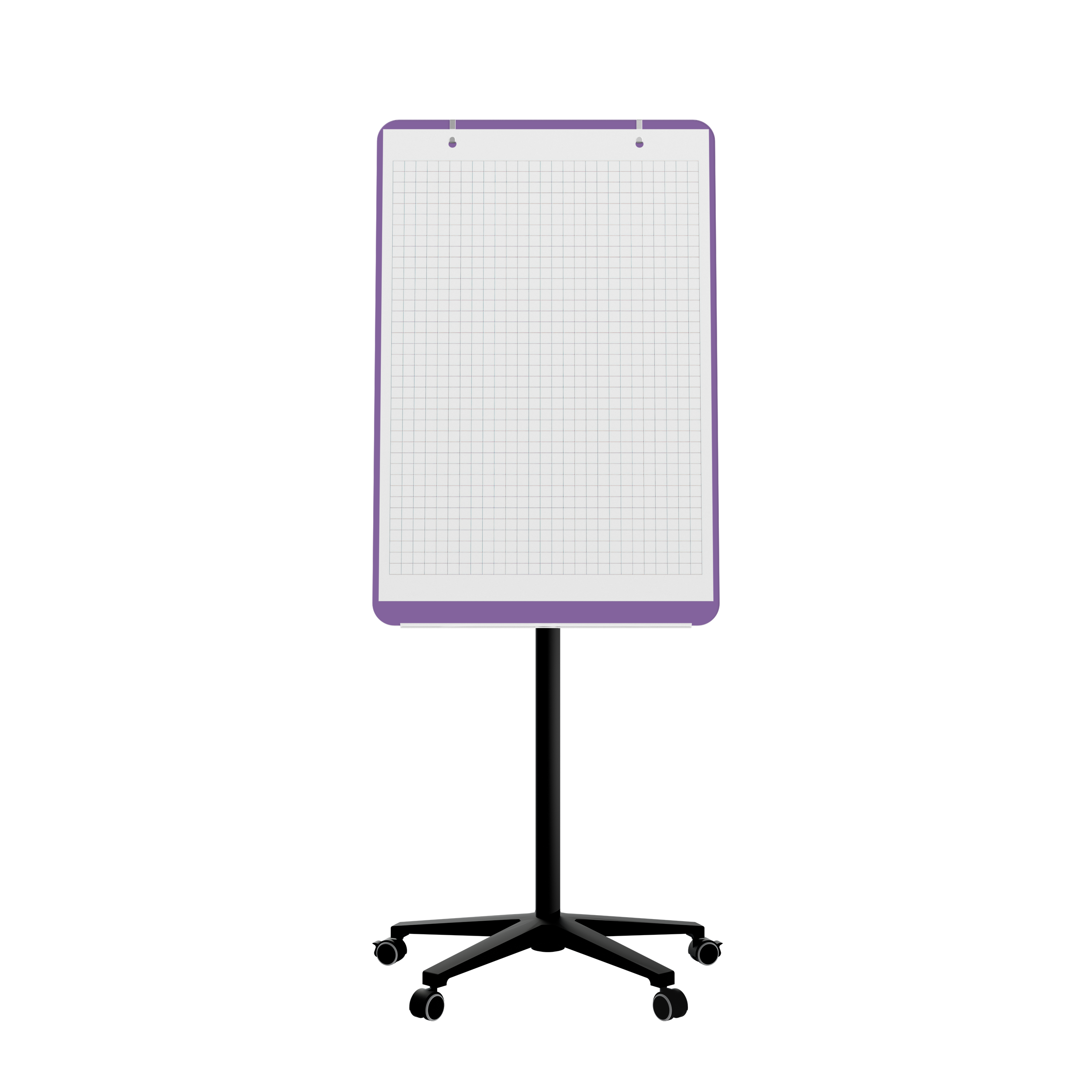 картинка Мобильная стеклянная маркерная доска MG Flipchart Base, цвет фиолетовый , ral 4005 от магазина MarkGlass
