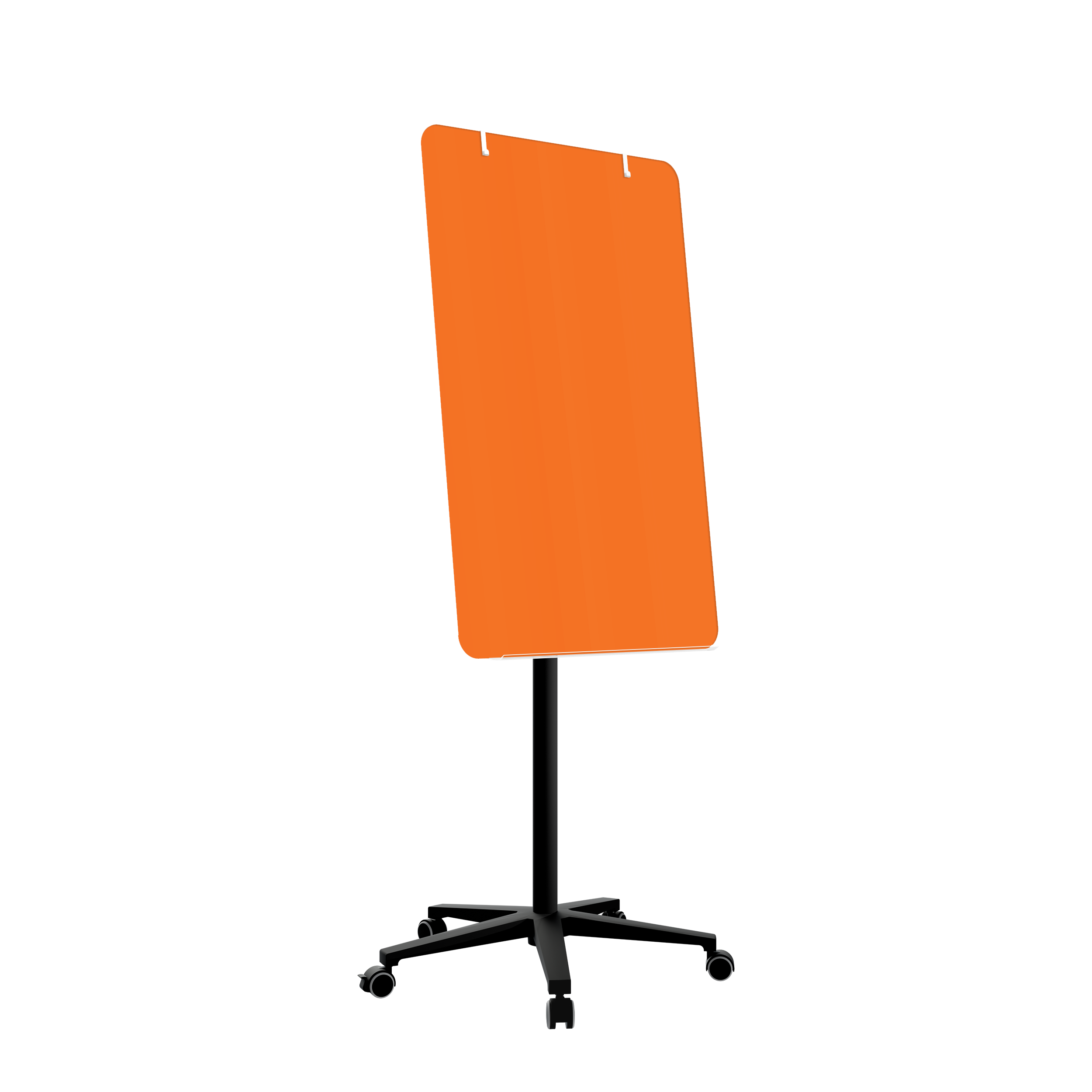 картинка Мобильная стеклянная маркерная доска MG Flipchart Base, цвет оранжевый , ral 2008 от магазина MarkGlass