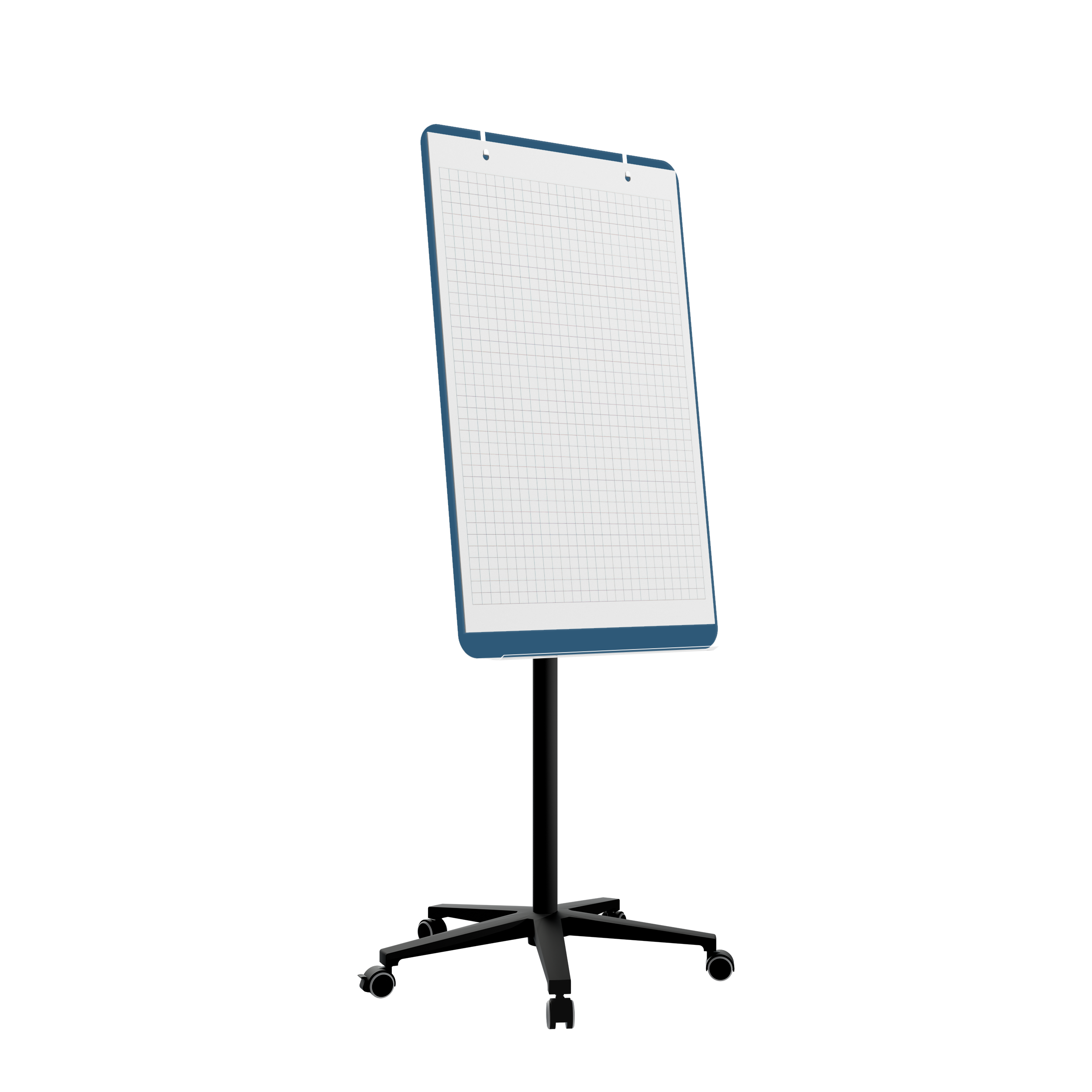 картинка Мобильная стеклянная маркерная доска MG Flipchart Base, цвет синий , ral 5009 от магазина MarkGlass