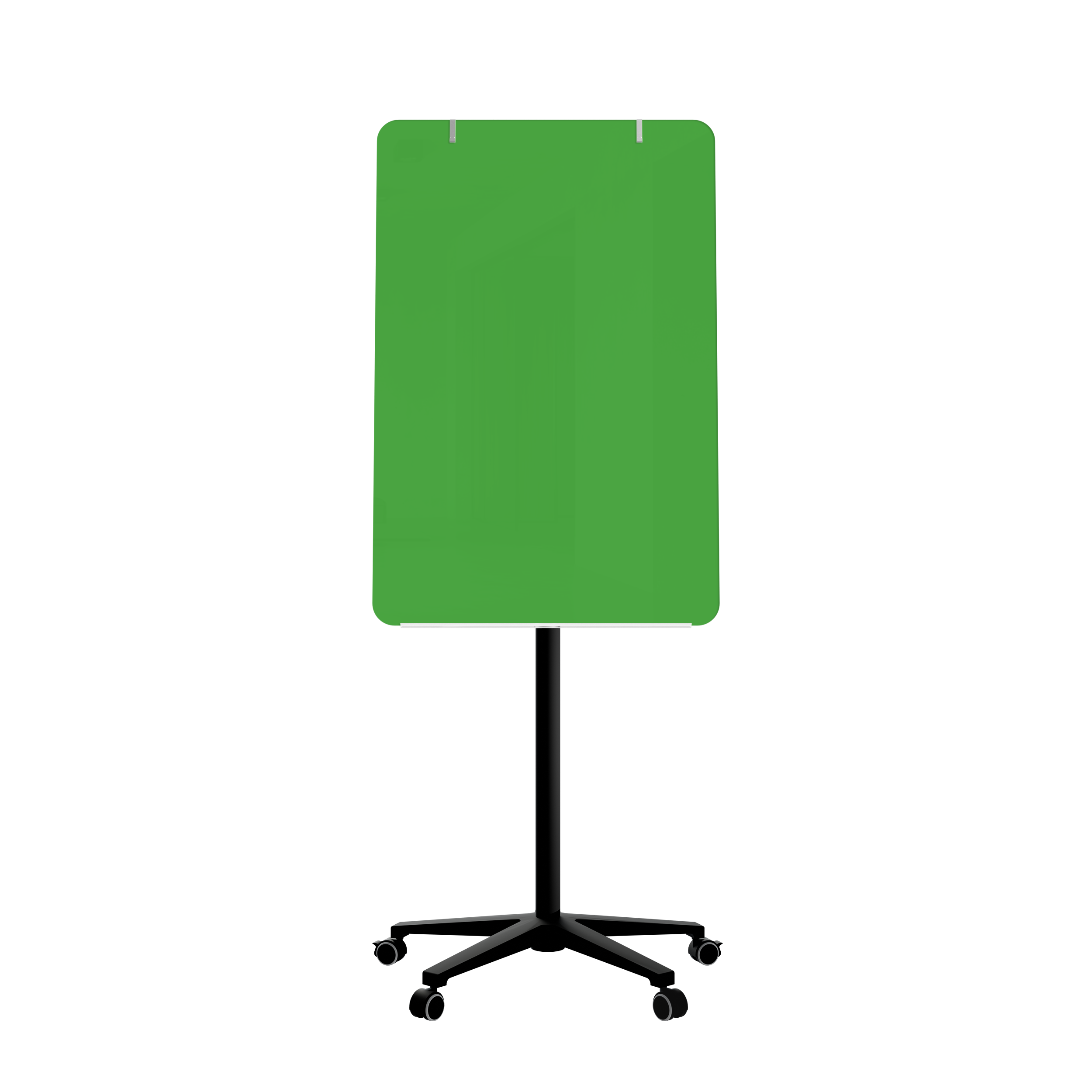 картинка Мобильная стеклянная маркерная доска MG Flipchart Base, цвет зеленый , ral 6018 от магазина MarkGlass