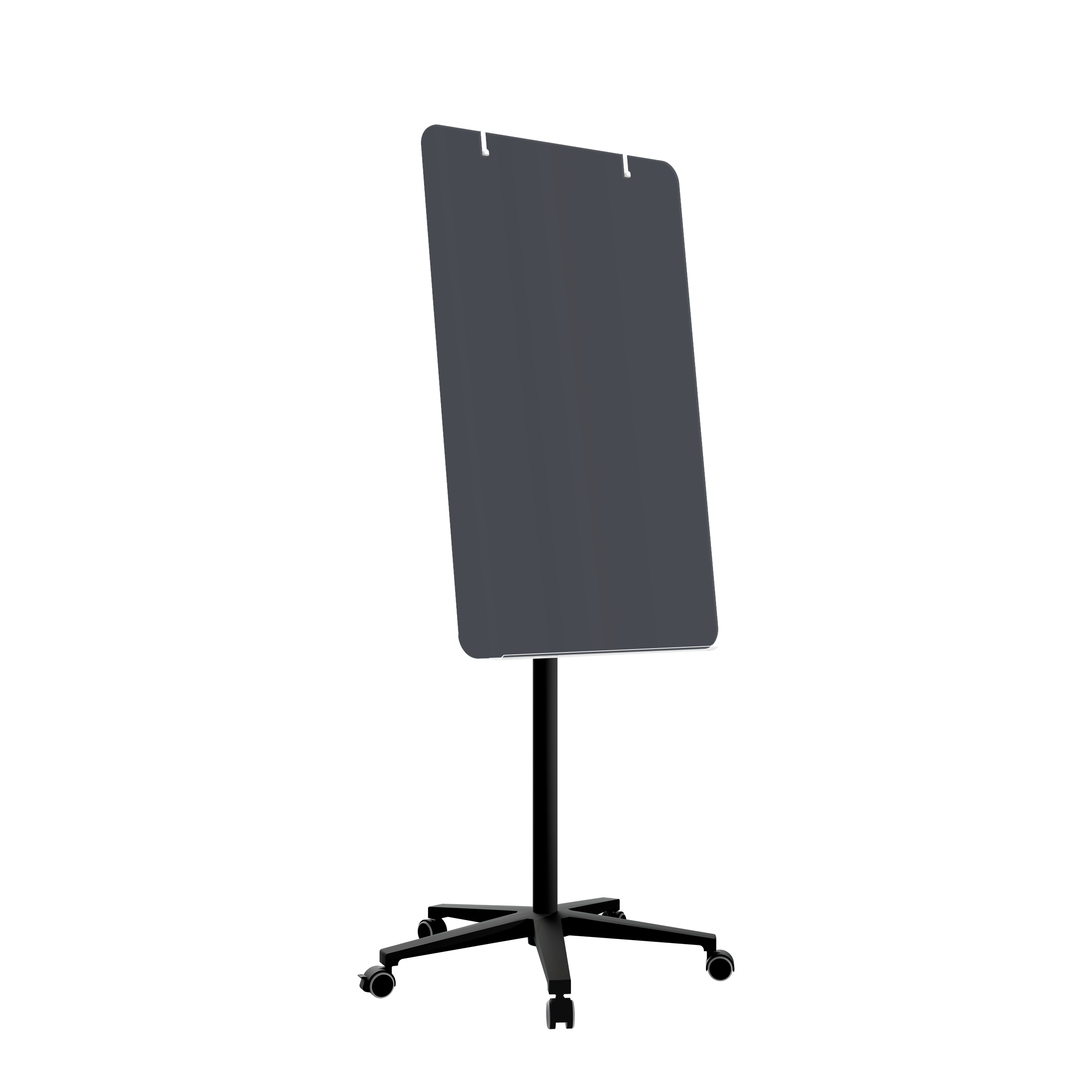 картинка Мобильная стеклянная маркерная доска MG Flipchart Base, цвет темно-серый , ral 7024 от магазина MarkGlass