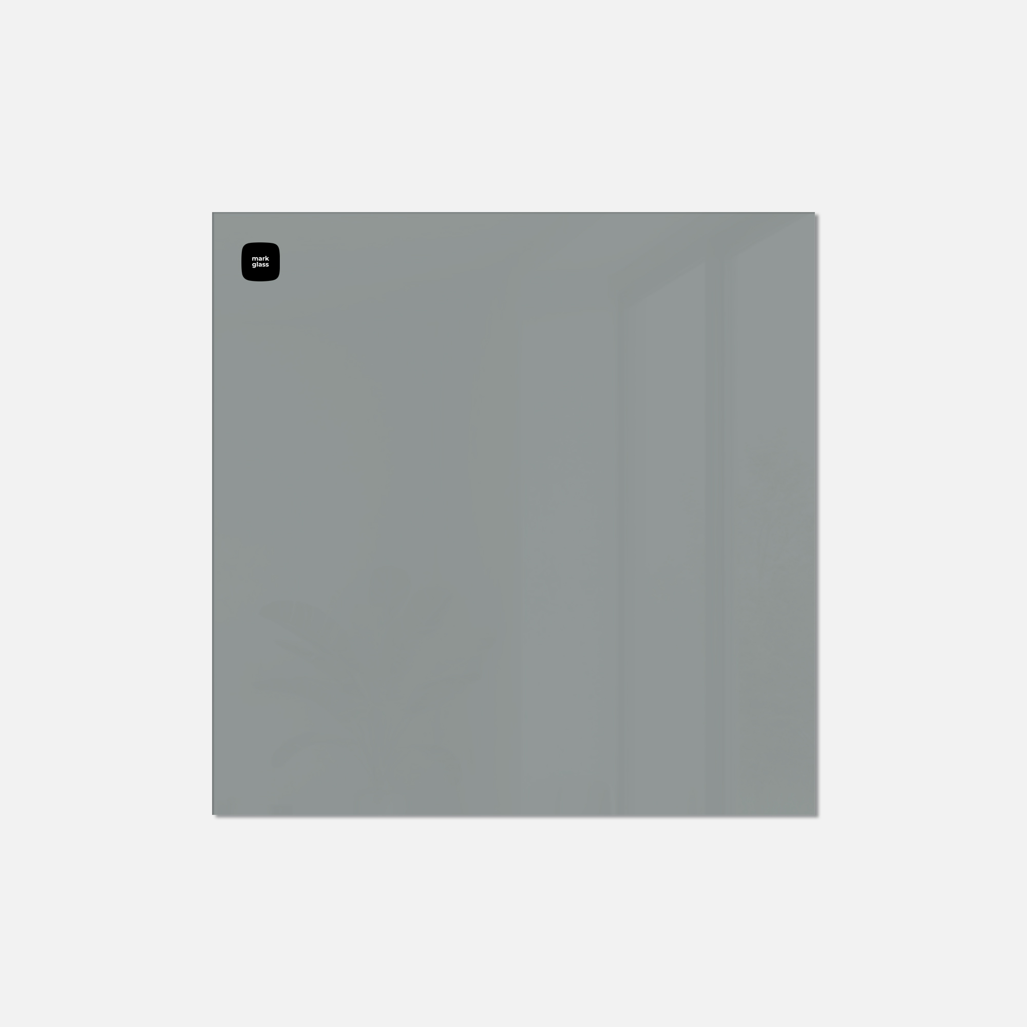 Стеклянная магнитно-маркерная доска MG BASIC, 50х50 см, цвет светло-серый, ral 7042