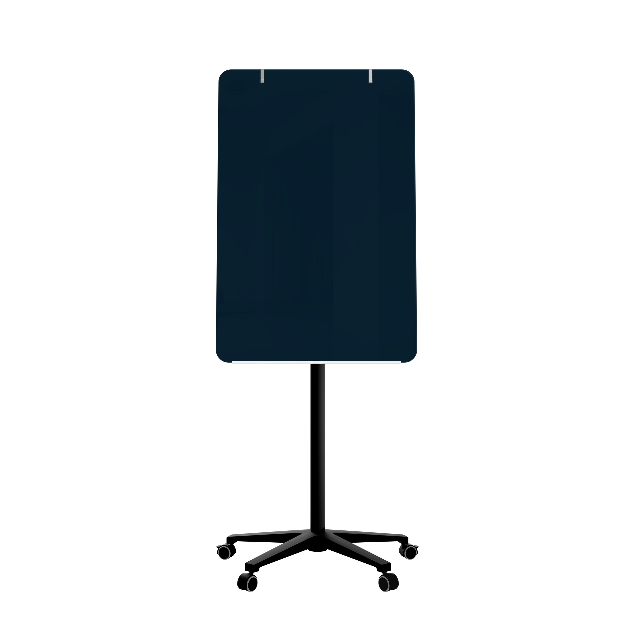 картинка Мобильная стеклянная маркерная доска MG Flipchart Base, цвет ночное небо, ral 5008 от магазина MarkGlass