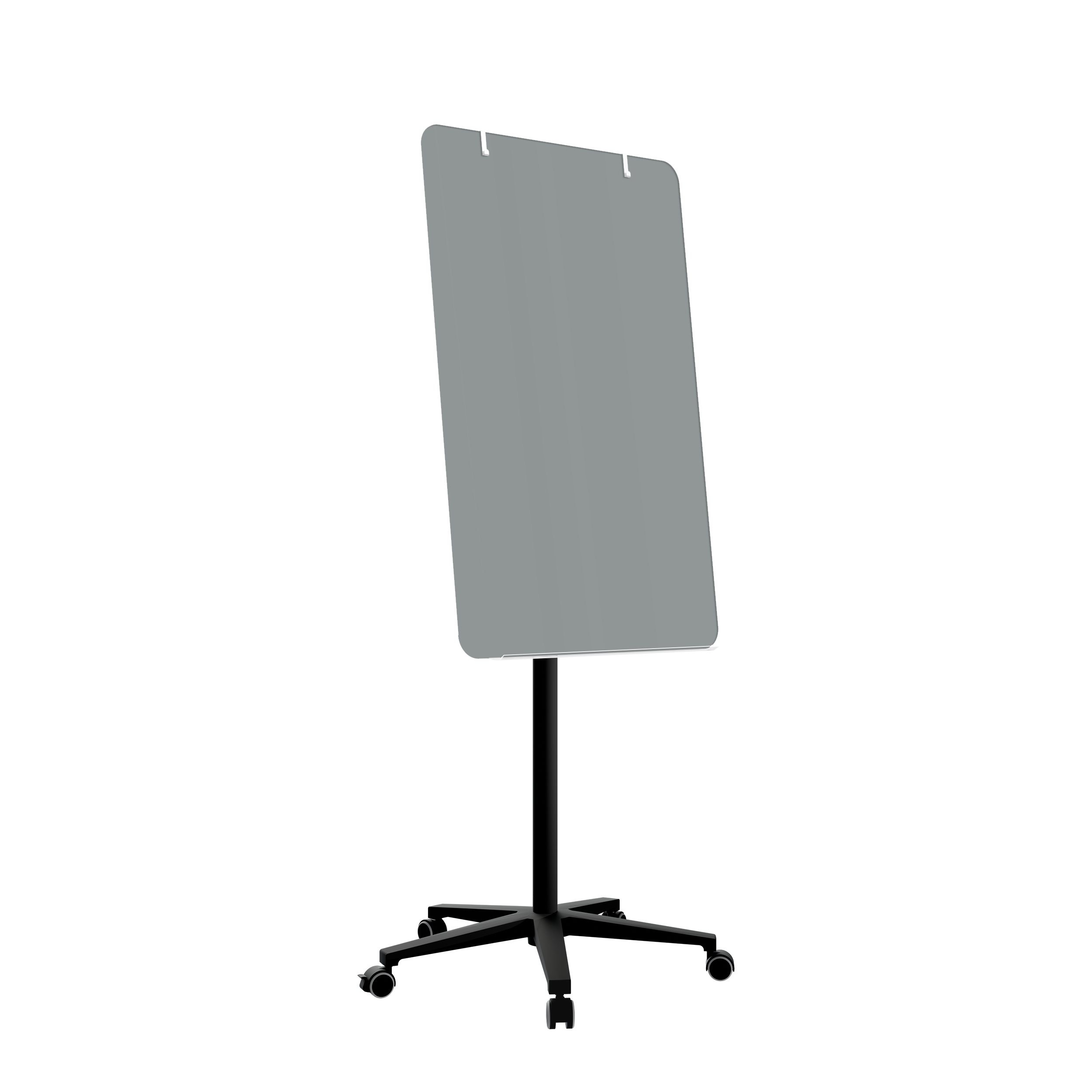 картинка Мобильная стеклянная маркерная доска MG Flipchart Base, цвет светло-серый , ral 7042 от магазина MarkGlass