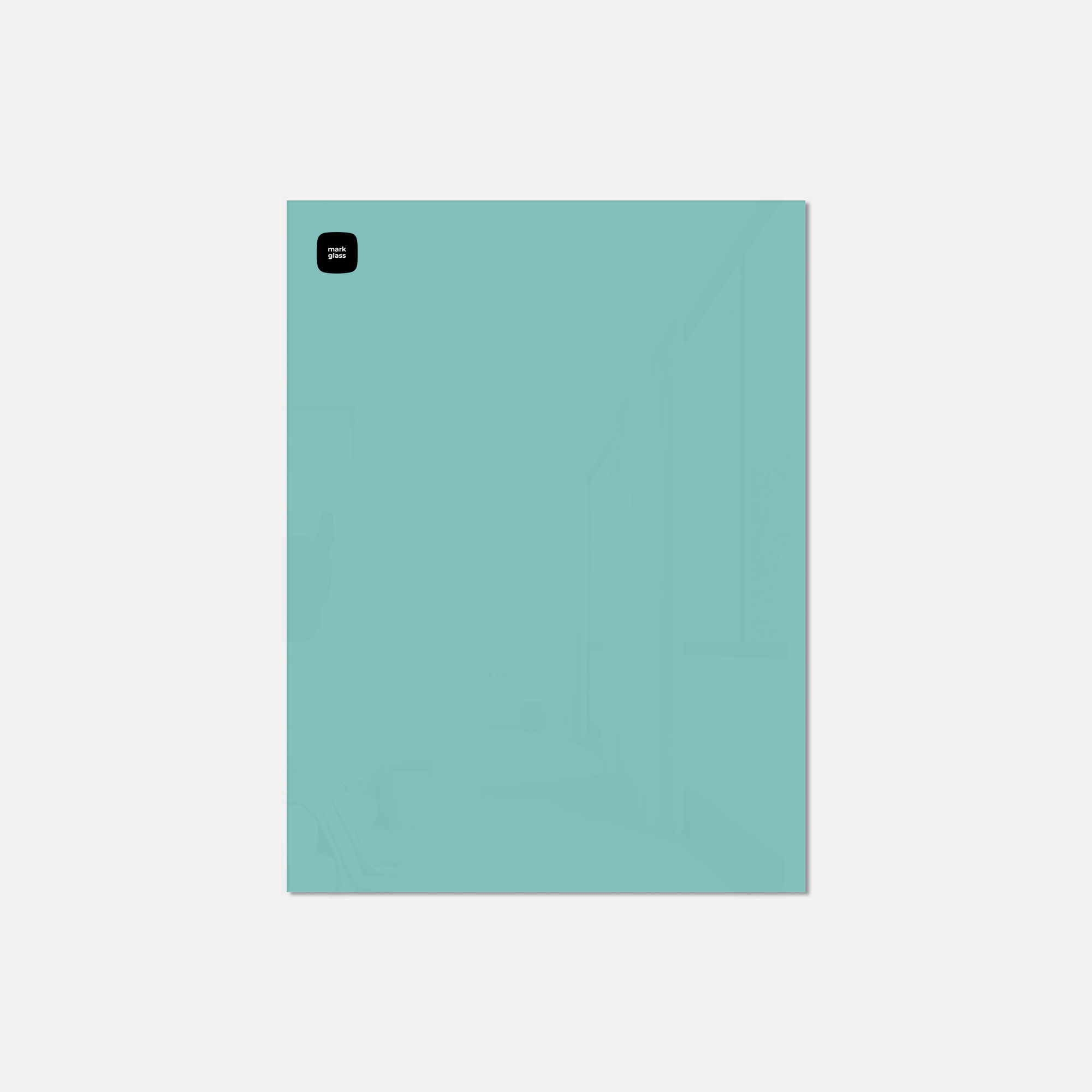 картинка Стеклянная магнитно-маркерная доска MG BASIC, 45х60 см, цвет мятный, ral 6027 от магазина MarkGlass