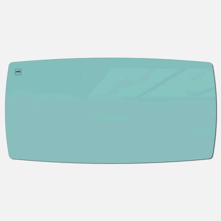 Стеклянная магнитно-маркерная доска MG Plump, 100х200 см, цвет мятный, ral 6027
