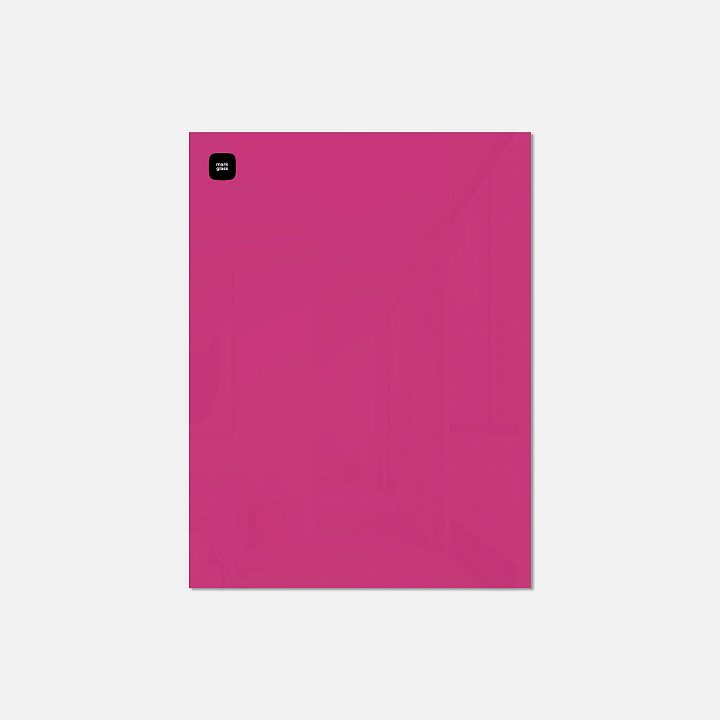 Стеклянная магнитно-маркерная доска MG BASIC, 45х60 см, цвет ярко-розовый, ral 4010