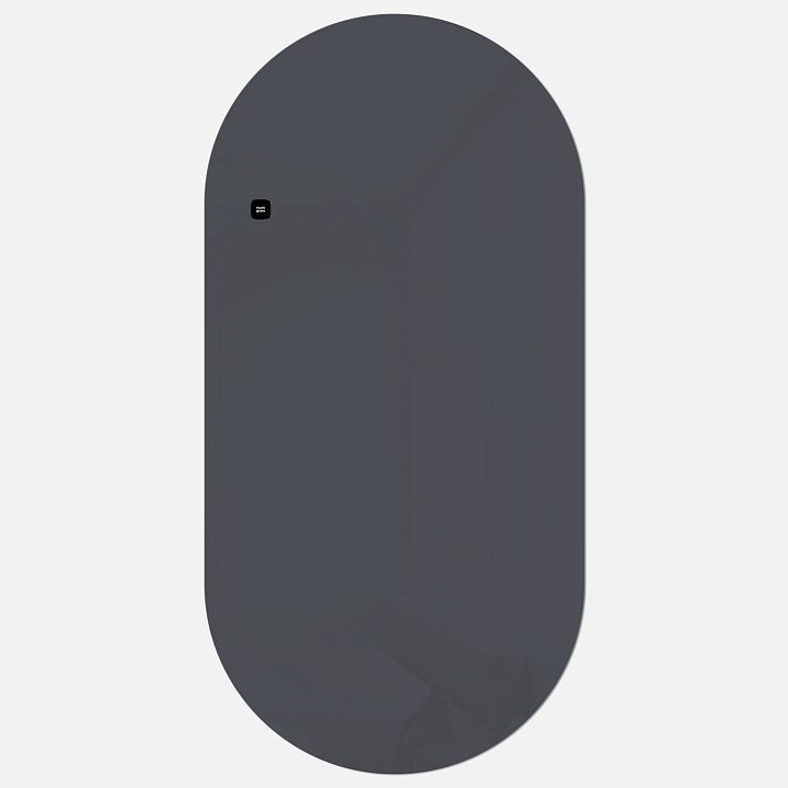 Стеклянная магнитно-маркерная доска MG Oval, 60х120 см, цвет темно-серый, ral 7024