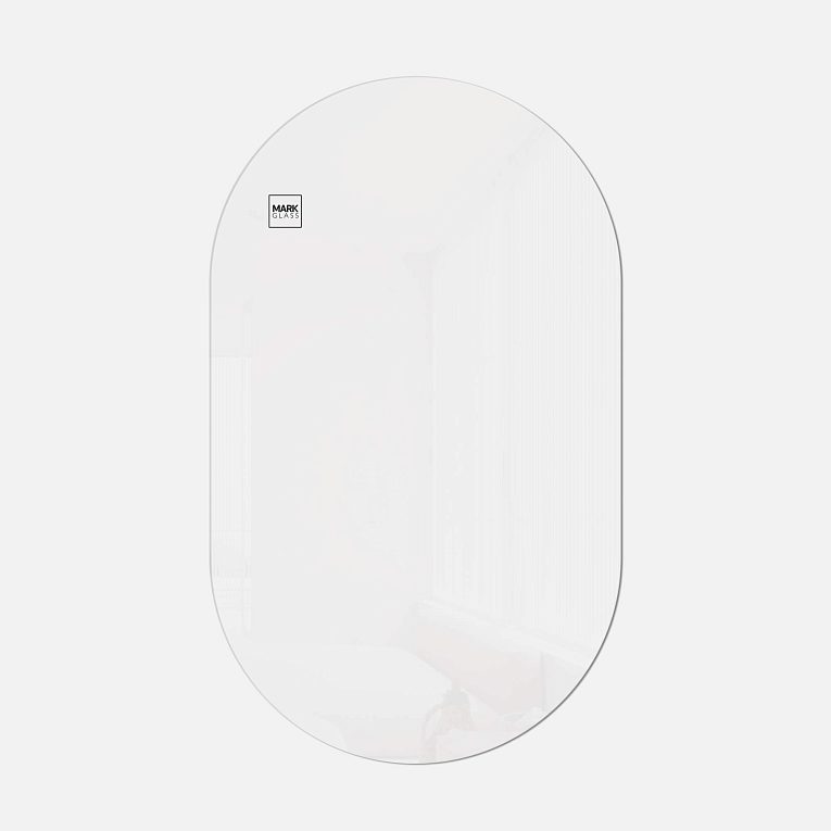 картинка Стеклянная магнитно-маркерная доска MG Oval, 60х100 см, цвет белый, ral 9003 от магазина MarkGlass