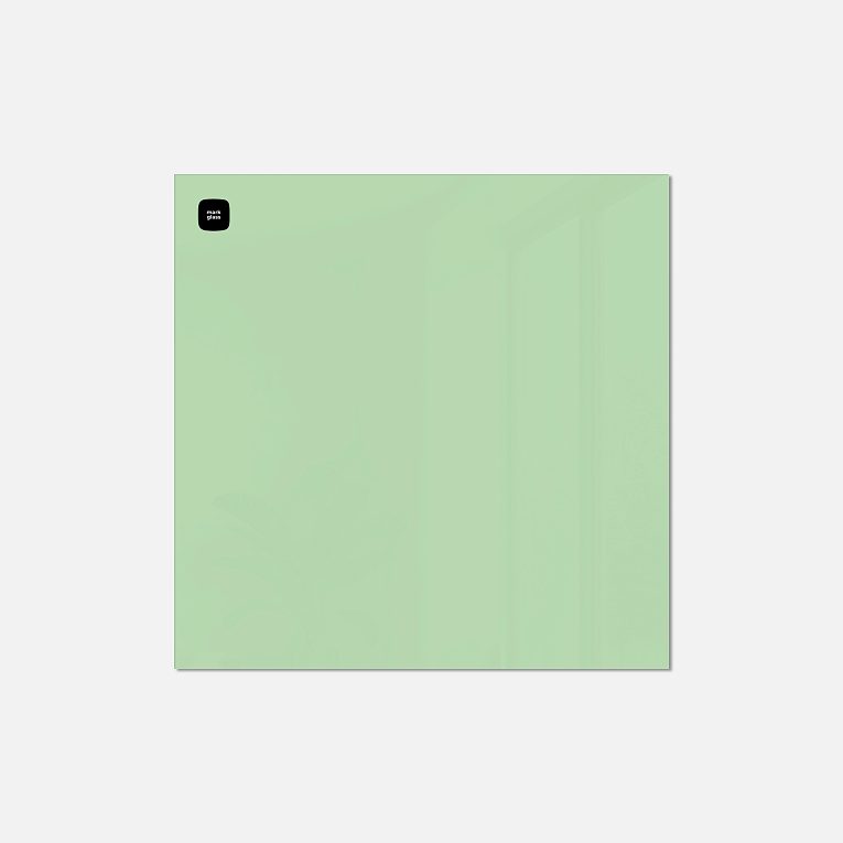 картинка Стеклянная магнитно-маркерная доска MG BASIC, 50х50 см, цвет светло-зелёный, ral 6019 от магазина MarkGlass