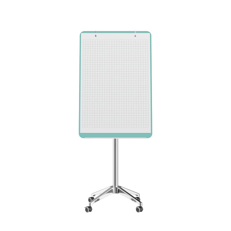 картинка Мобильная стеклянная маркерная доска MG Flipchart Lux, цвет мятный, ral 6027 от магазина MarkGlass