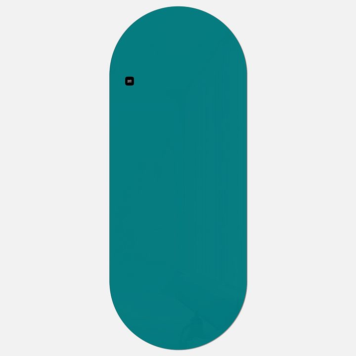 Стеклянная магнитно-маркерная доска MG Oval, 60х150 см, цвет бирюза, ral 5021