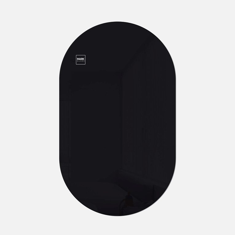 картинка Стеклянная магнитно-маркерная доска MG Oval, 60х100 см, цвет черный, ral 9005 от магазина MarkGlass