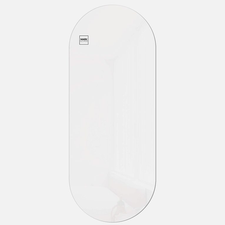 картинка Стеклянная магнитно-маркерная доска MG Oval, 60х150 см, цвет белый, ral 9003 от магазина MarkGlass