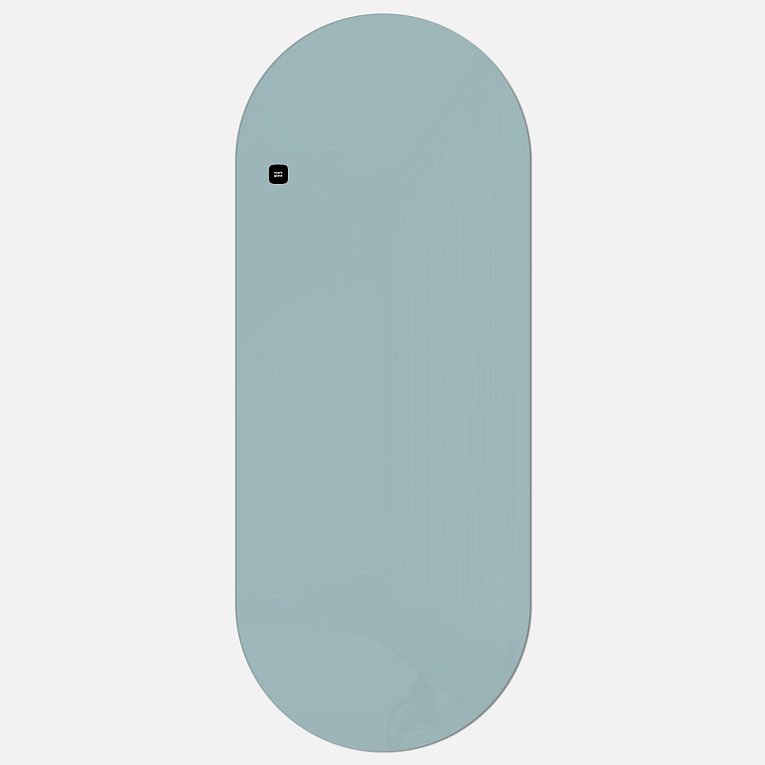 картинка Стеклянная магнитно-маркерная доска MG Oval, 60х150 см, цвет ледяное озеро от магазина MarkGlass